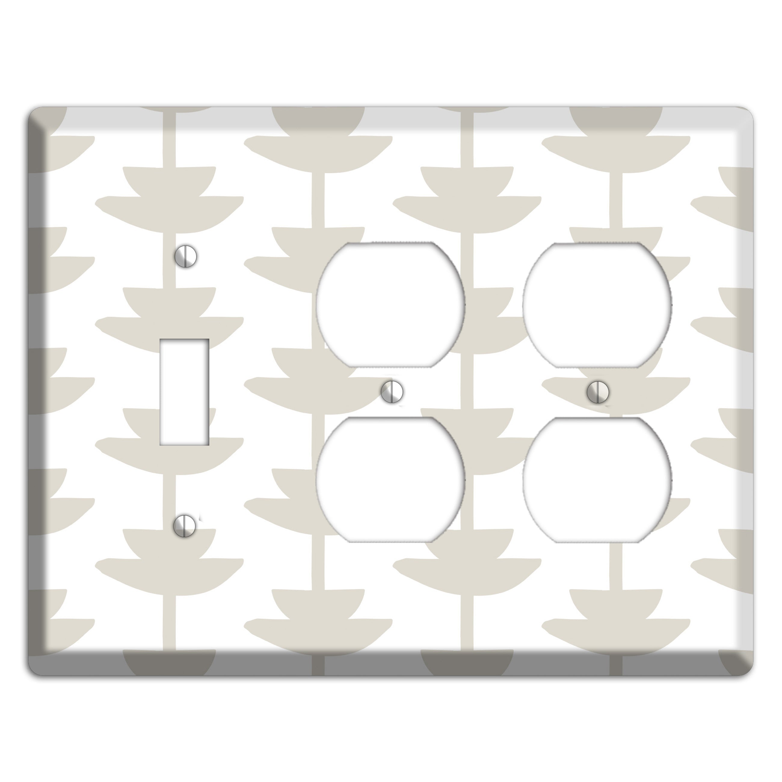 Simple Scandanavian Style P Toggle / 2 Duplex Wallplate