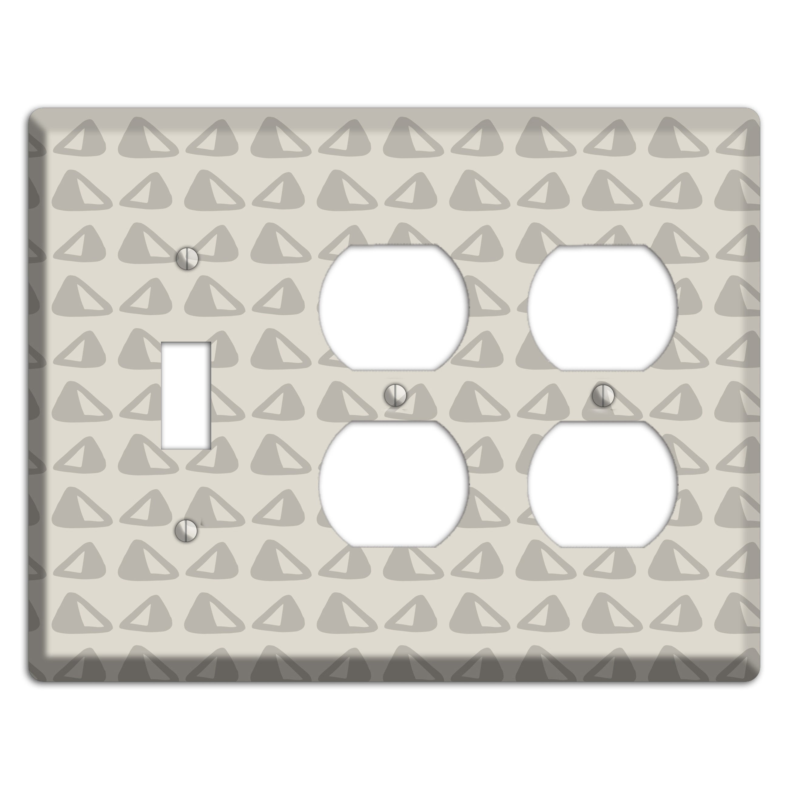 Simple Scandanavian Style NN Toggle / 2 Duplex Wallplate