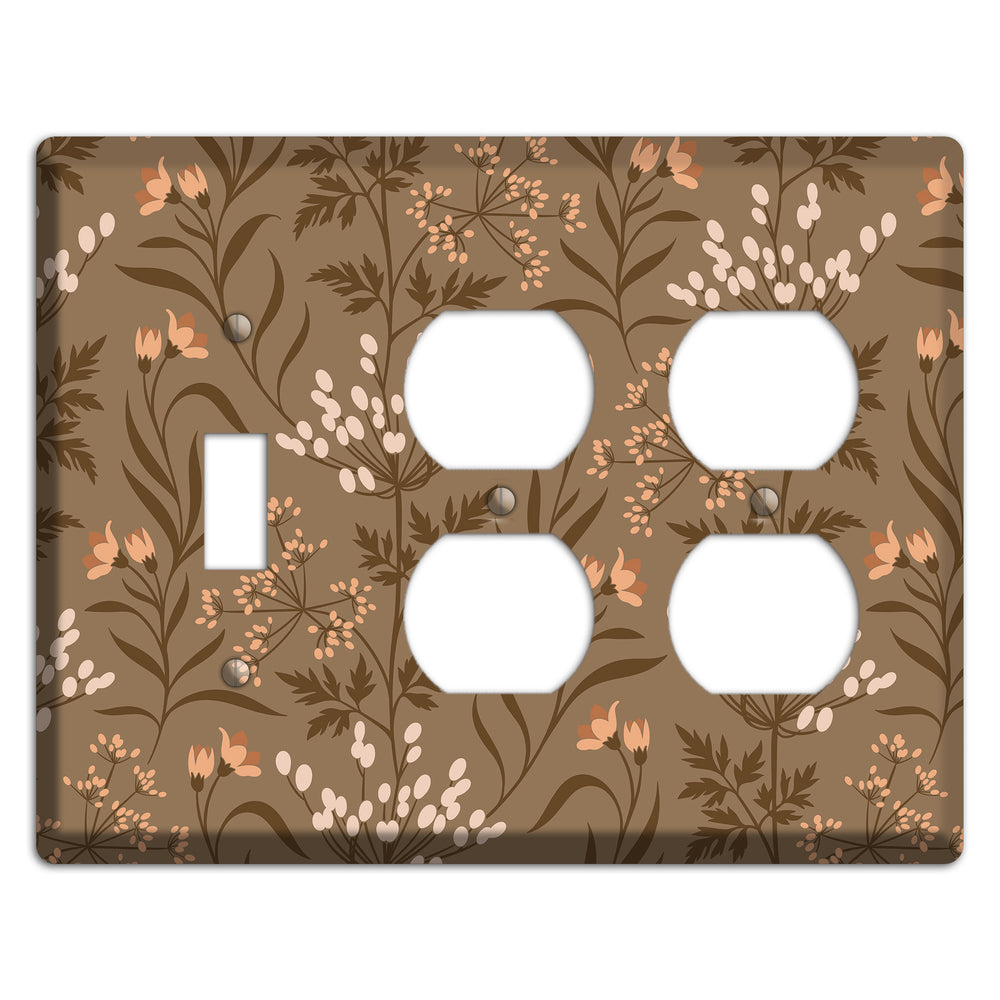 Fall Floral 2 Toggle / 2 Duplex Wallplate