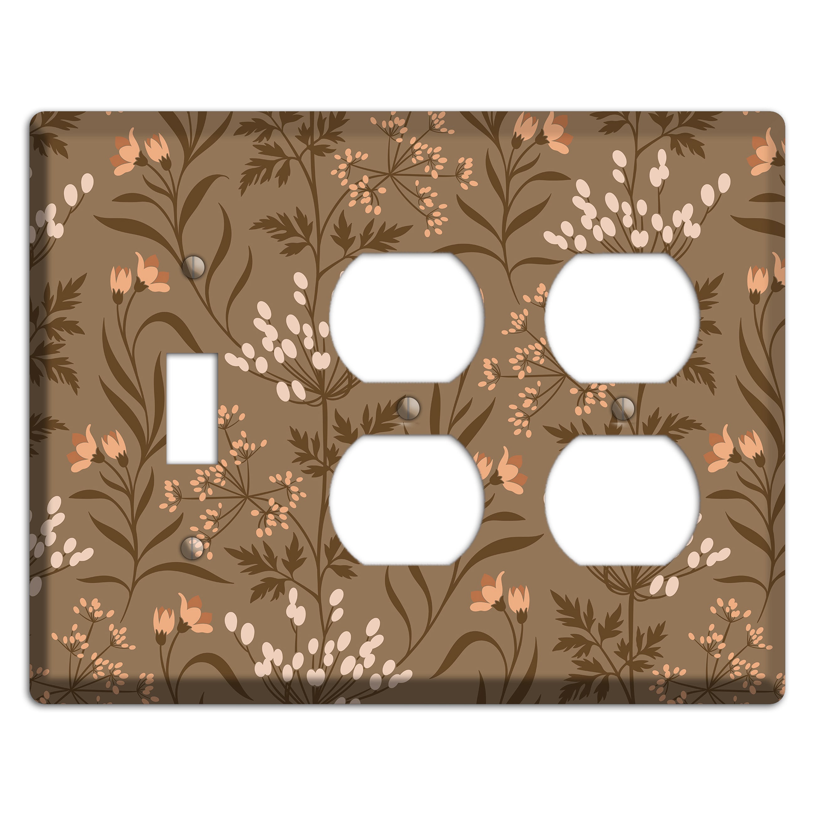 Fall Floral 2 Toggle / 2 Duplex Wallplate
