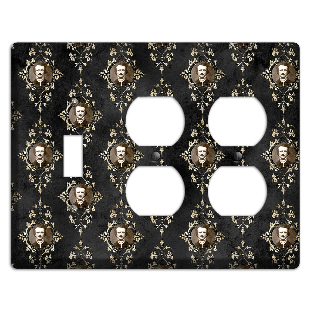 Edgar Allen Poe Self Portrait Toggle / 2 Duplex Wallplate