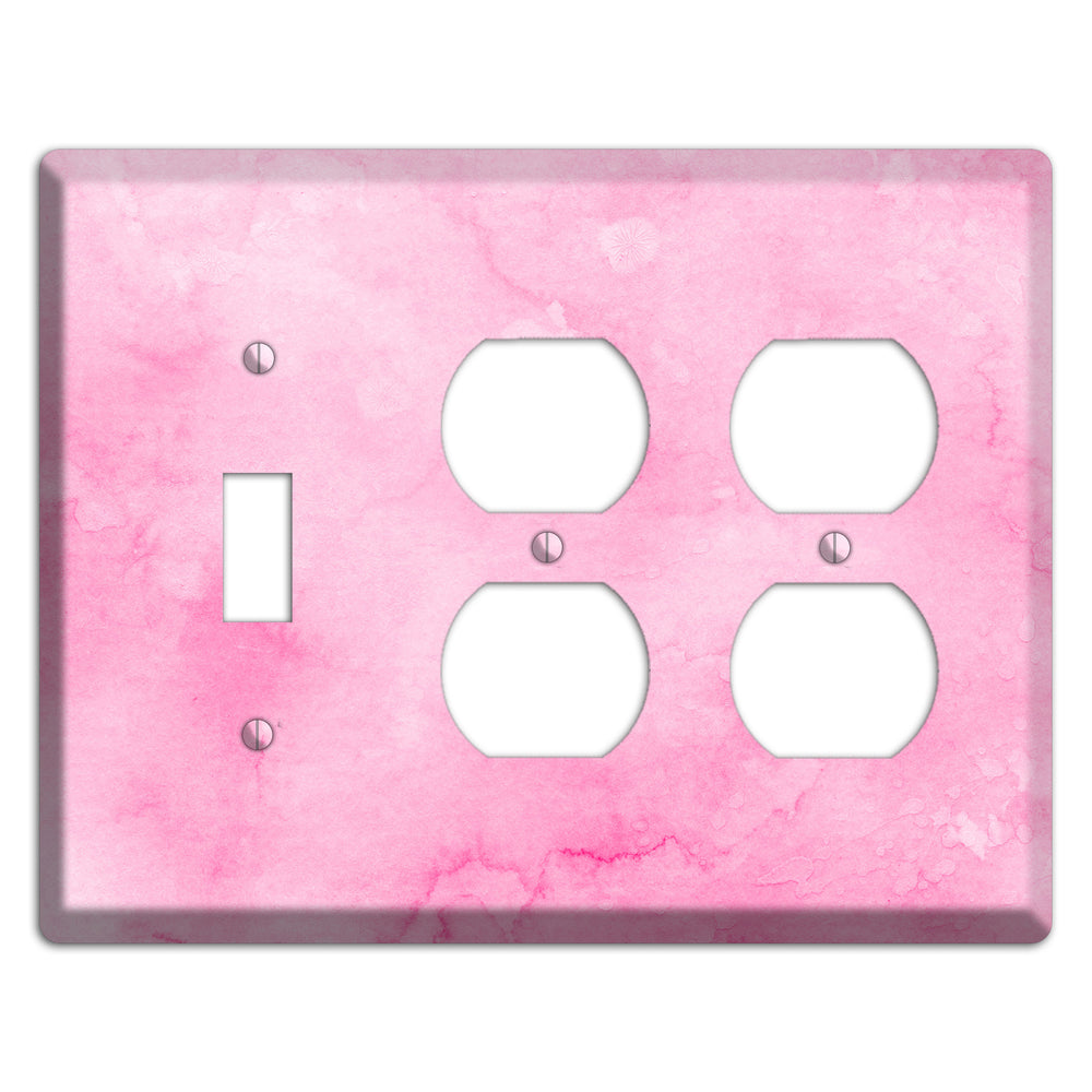 Cinderella Pink Texture Toggle / 2 Duplex Wallplate