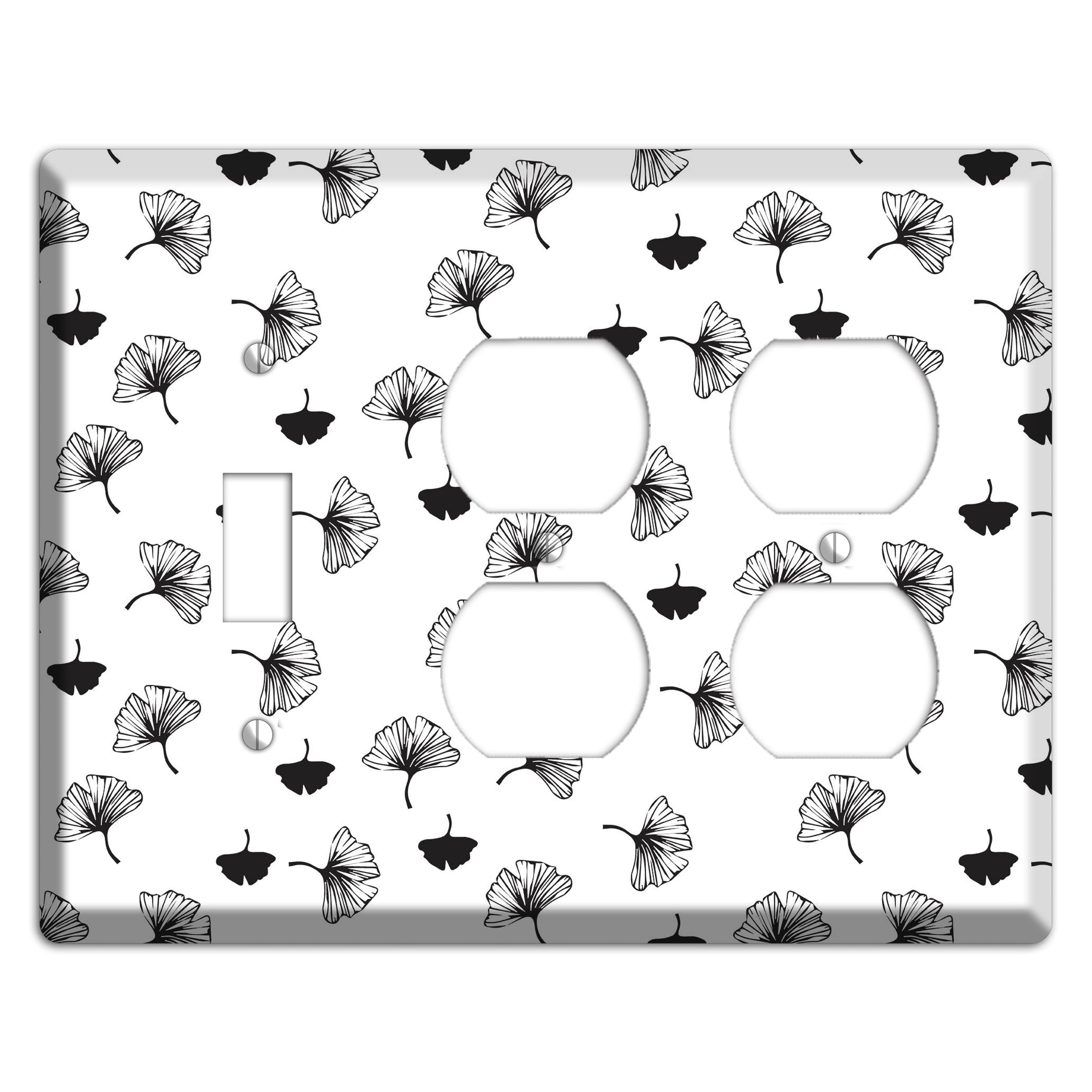 Leaves Style G Toggle / 2 Duplex Wallplate