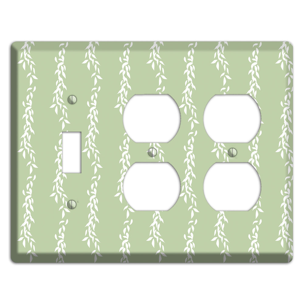Leaves Style Z Toggle / 2 Duplex Wallplate