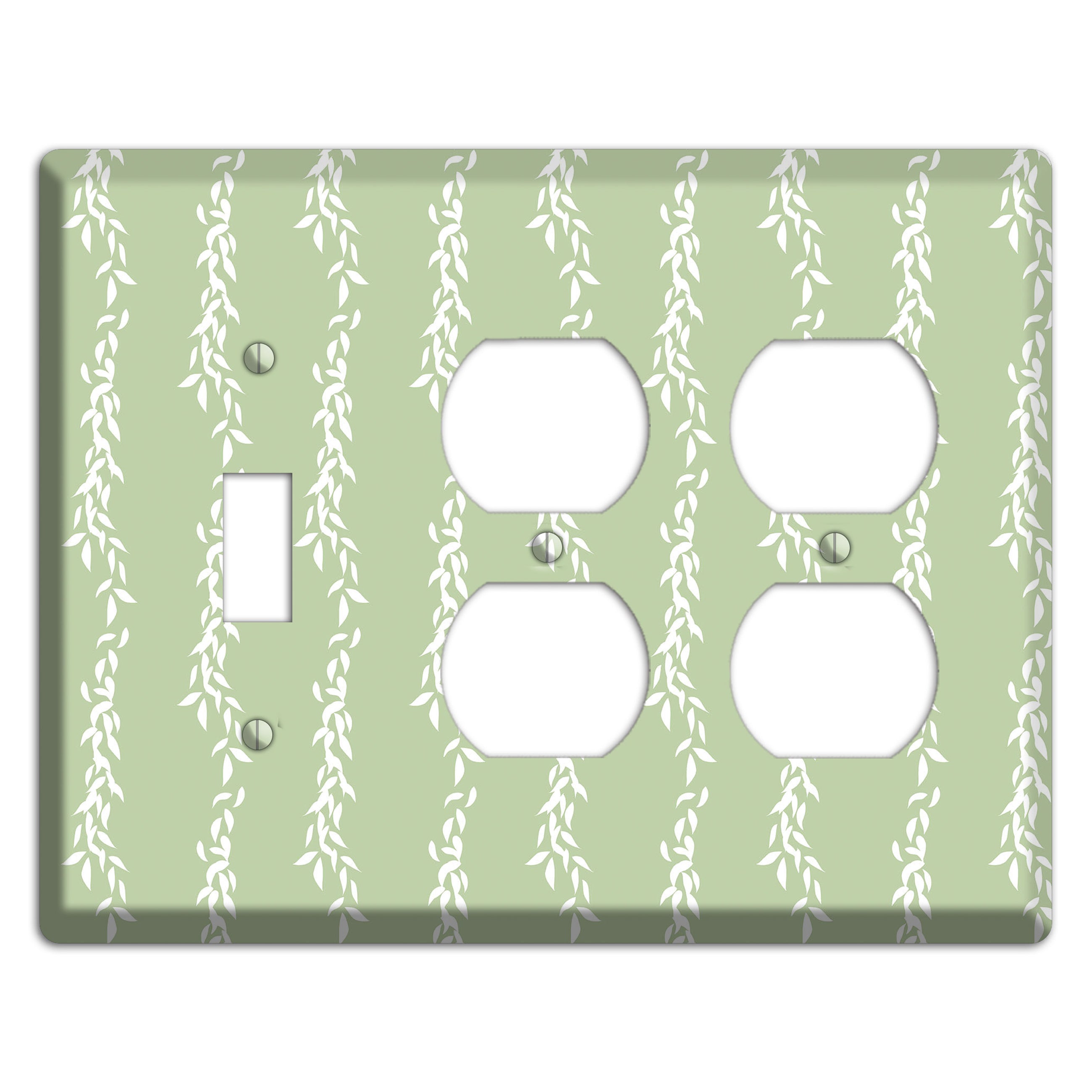 Leaves Style Z Toggle / 2 Duplex Wallplate