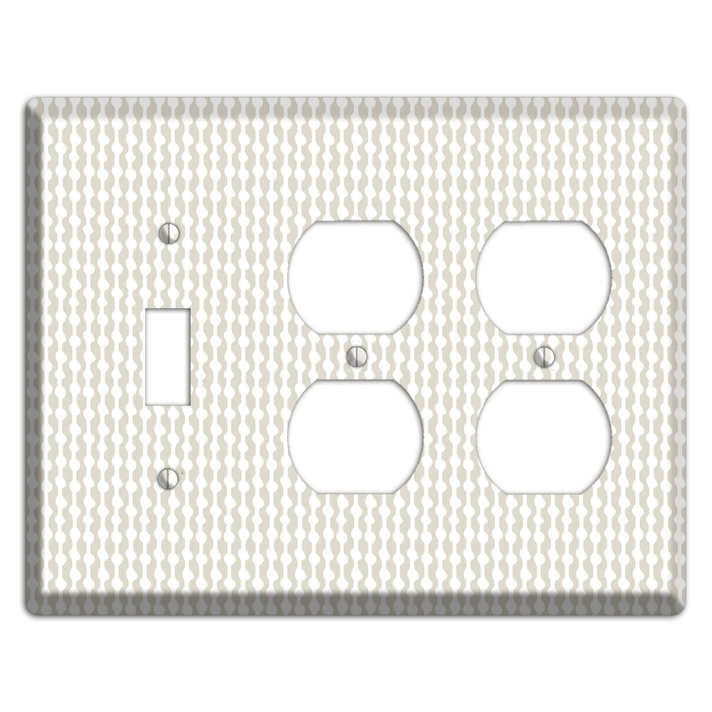 Simple Scandanavian Style C Toggle / 2 Duplex Wallplate