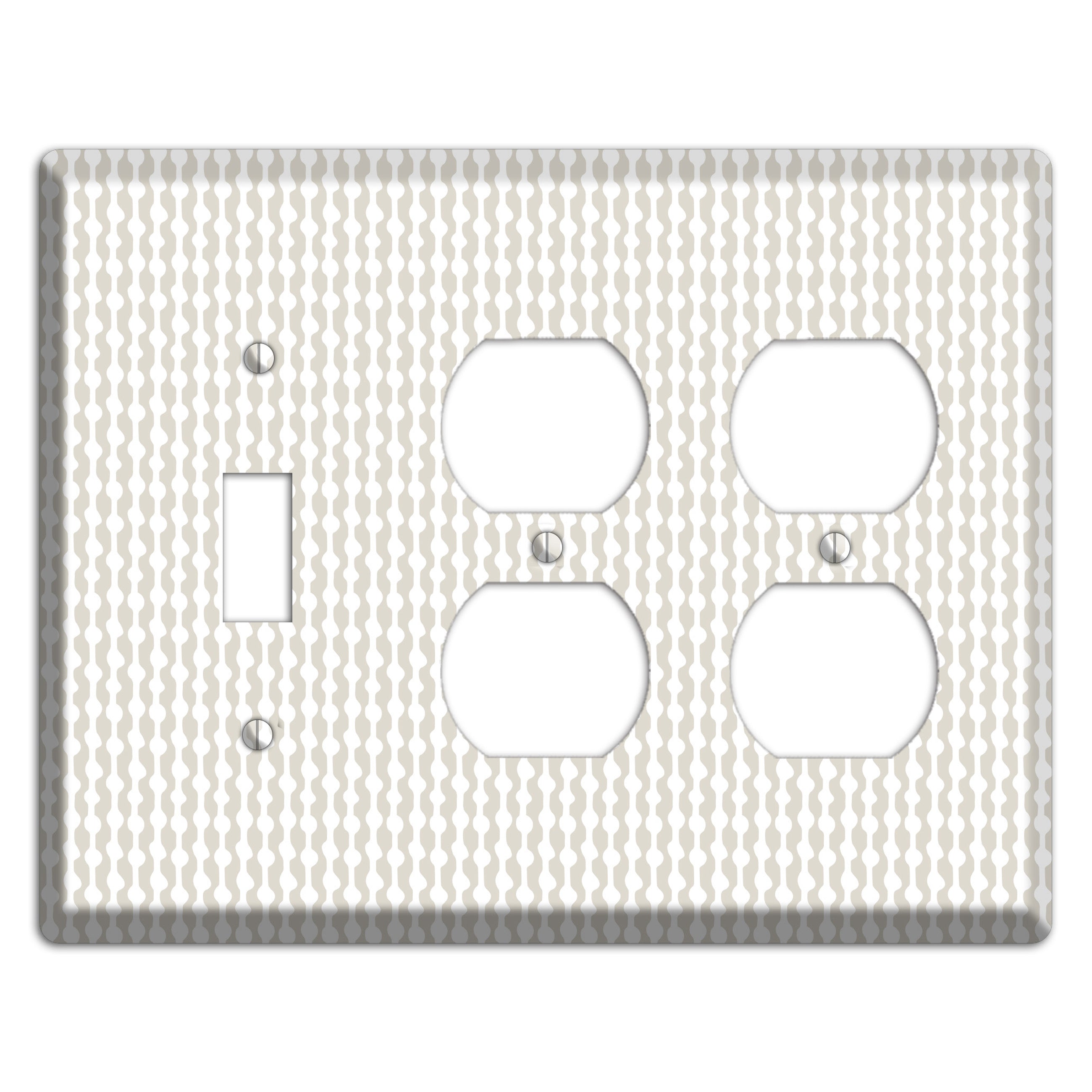 Simple Scandanavian Style C Toggle / 2 Duplex Wallplate