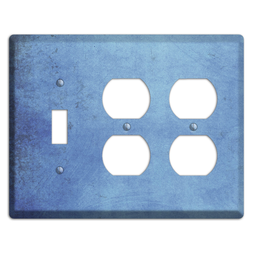 Polo Blue Vintage Grunge Toggle / 2 Duplex Wallplate