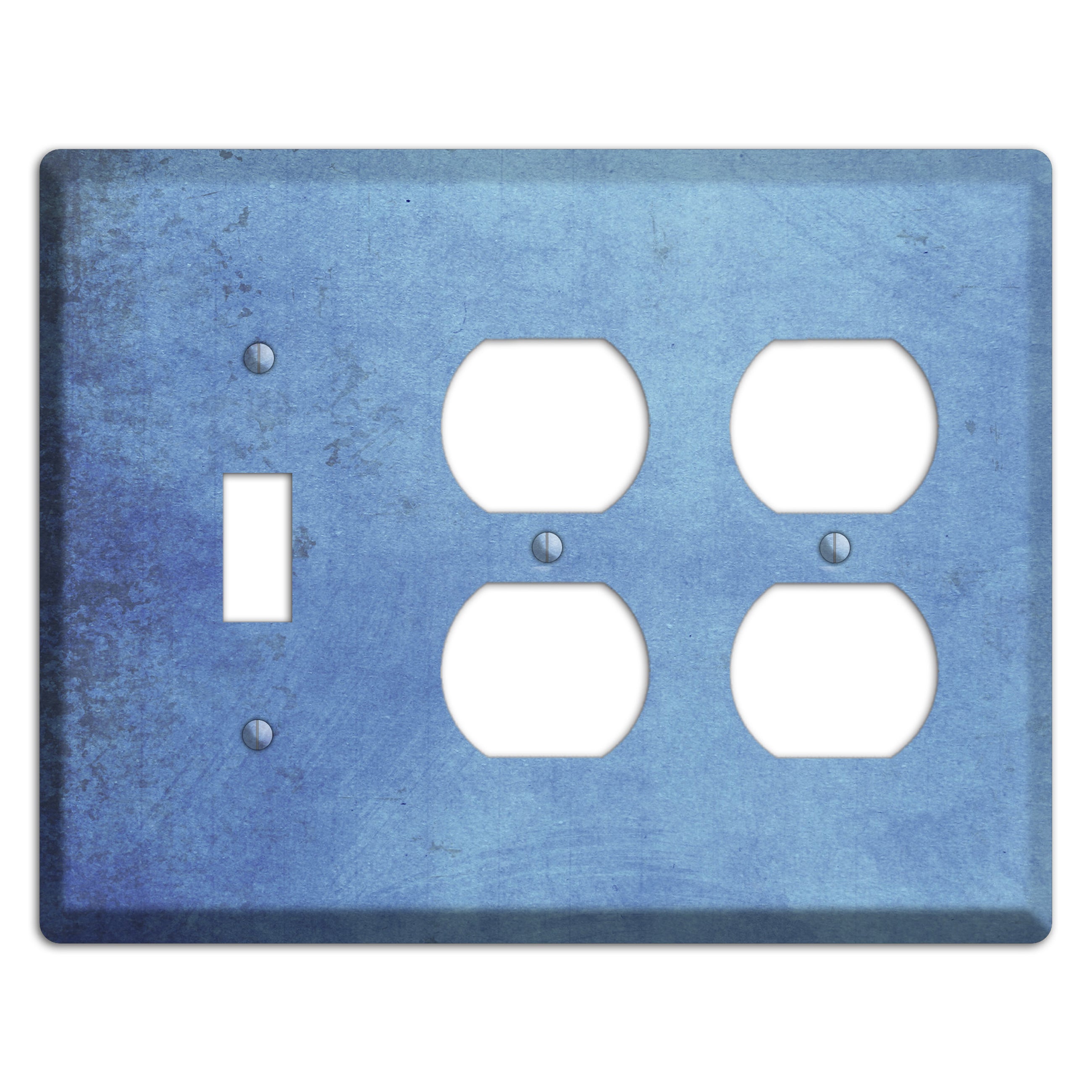 Polo Blue Vintage Grunge Toggle / 2 Duplex Wallplate