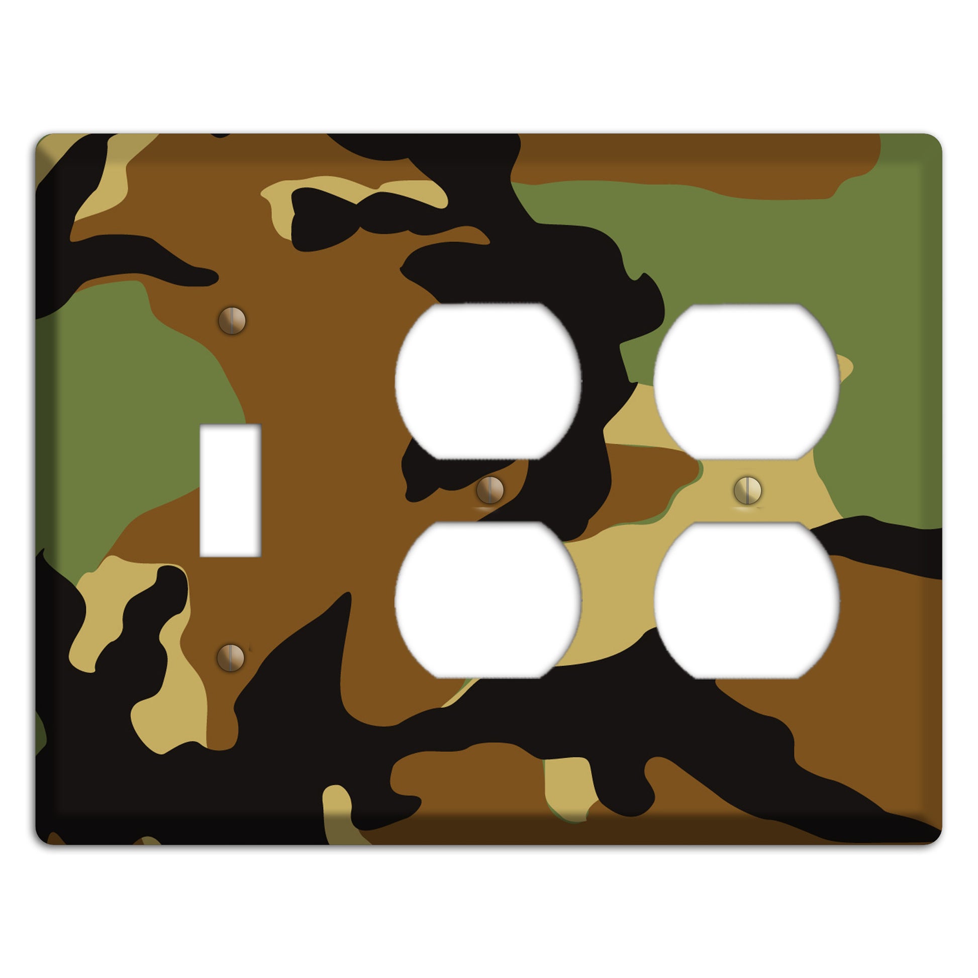 Camoflauge Toggle / 2 Duplex Wallplate