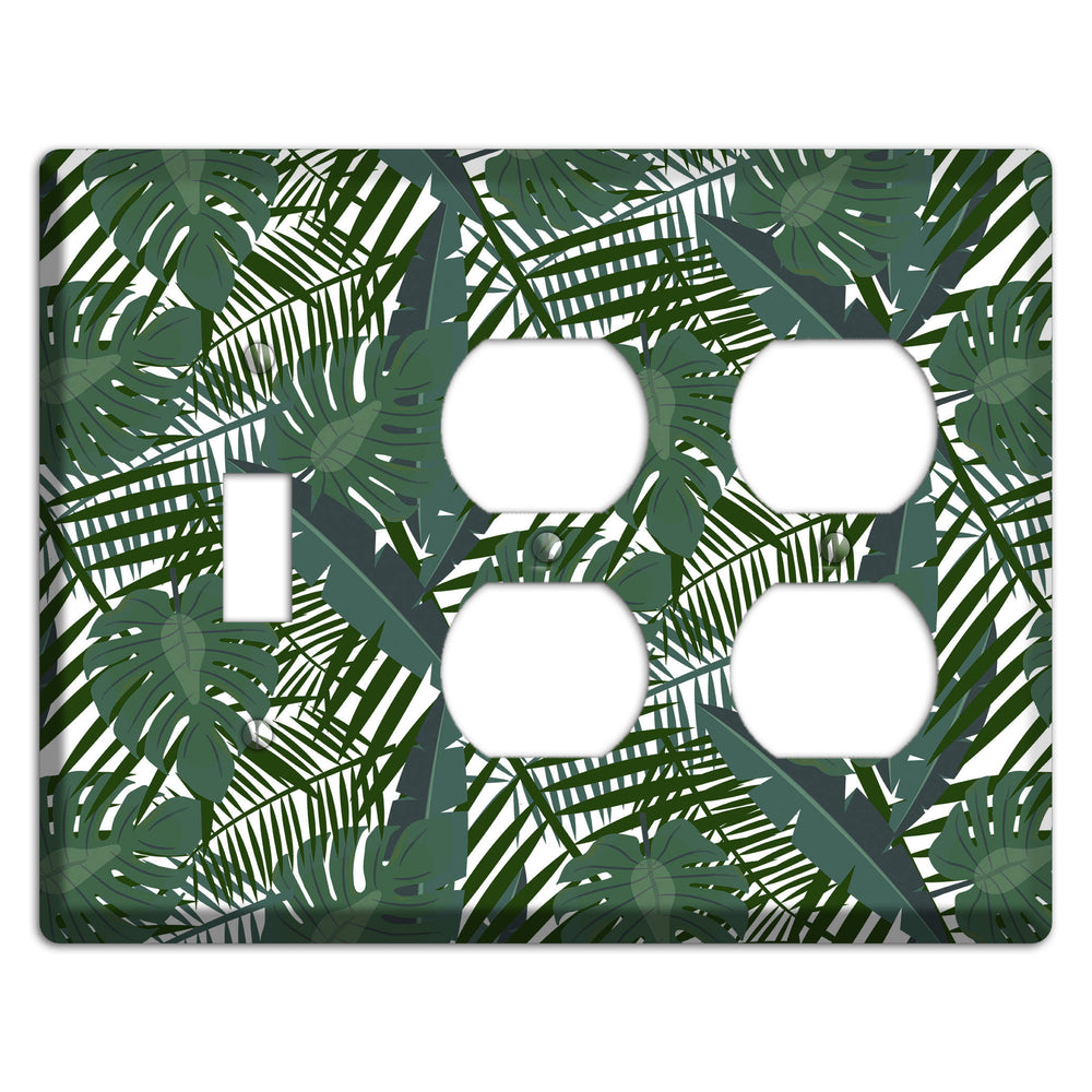 Leaves Style Q Toggle / 2 Duplex Wallplate