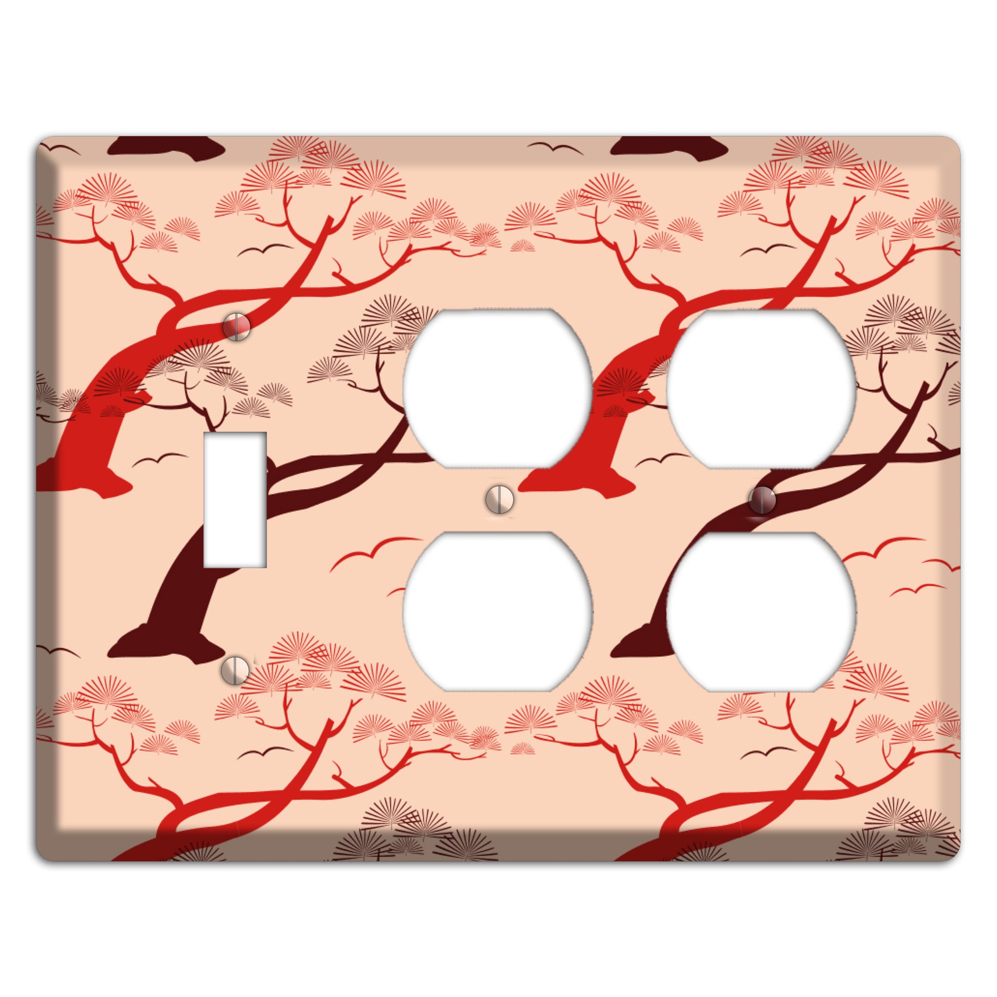 Asian Trees Toggle / 2 Duplex Wallplate