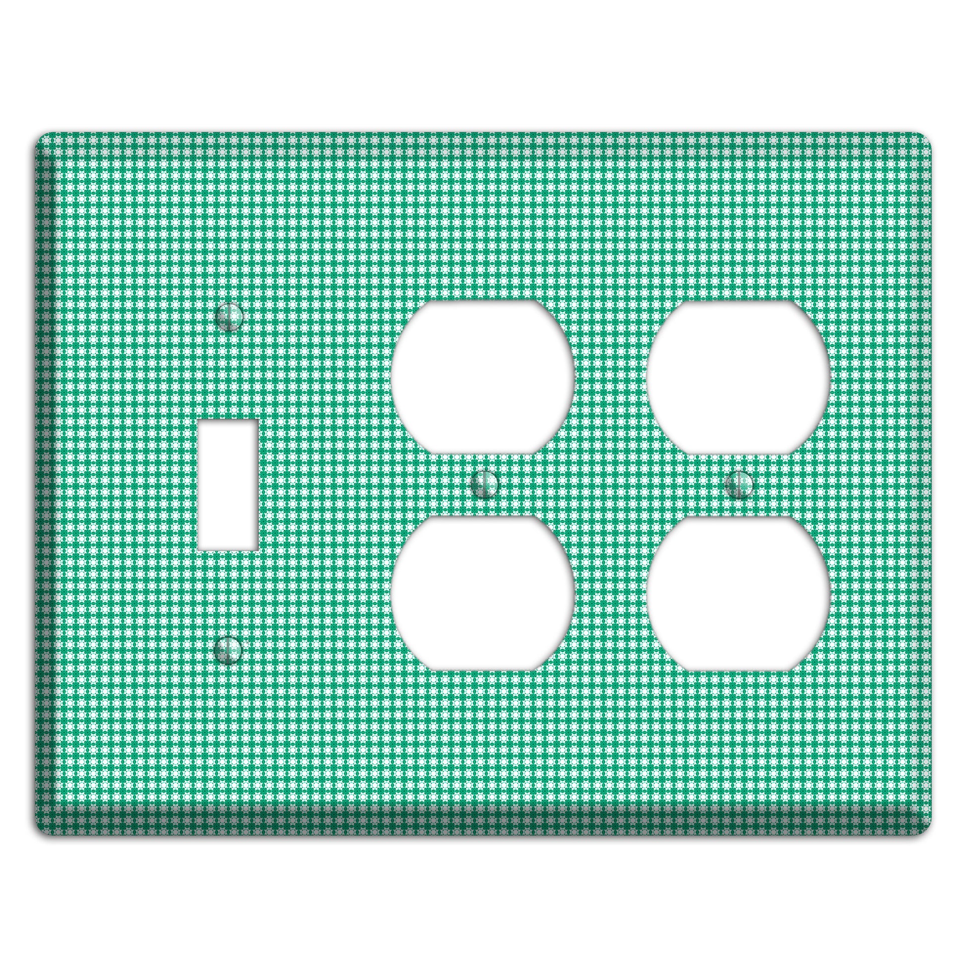 Jade Multi Tiled Geometric Toggle / 2 Duplex Wallplate