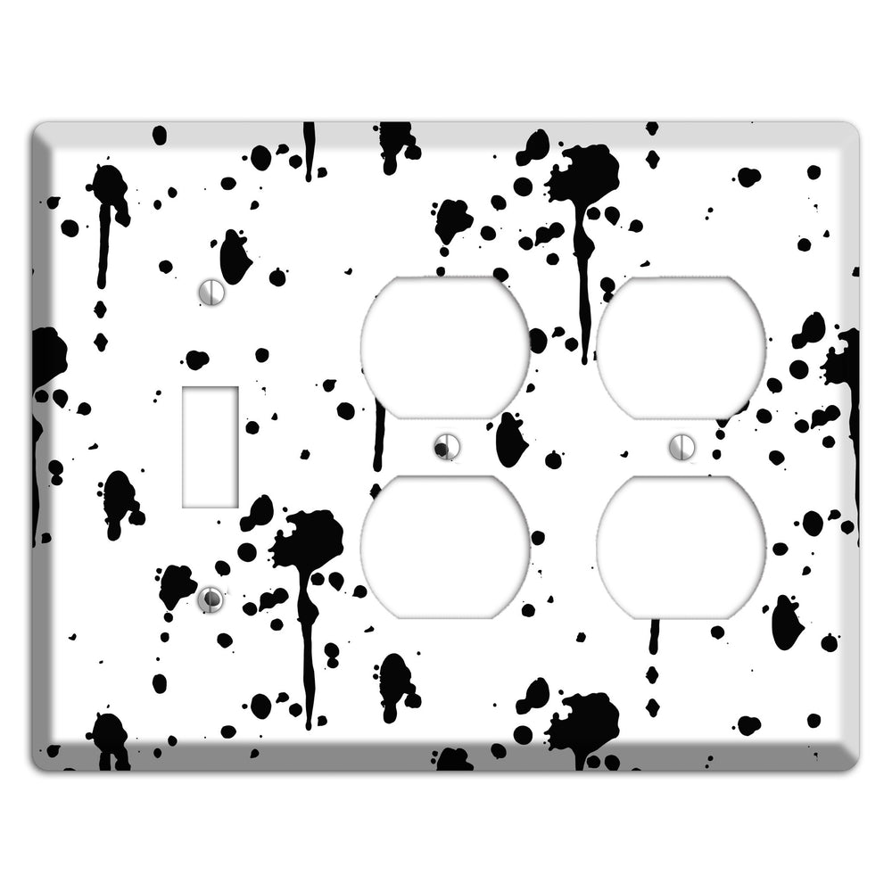 Ink Drips 1 Toggle / 2 Duplex Wallplate
