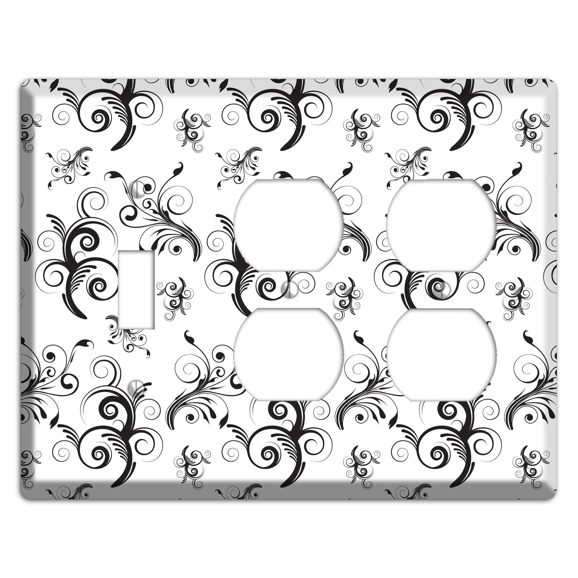 Scrolled Toile Toggle / 2 Duplex Wallplate