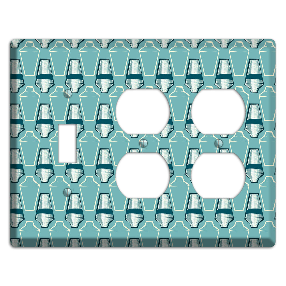 Cocktail Shakers Toggle / 2 Duplex Wallplate