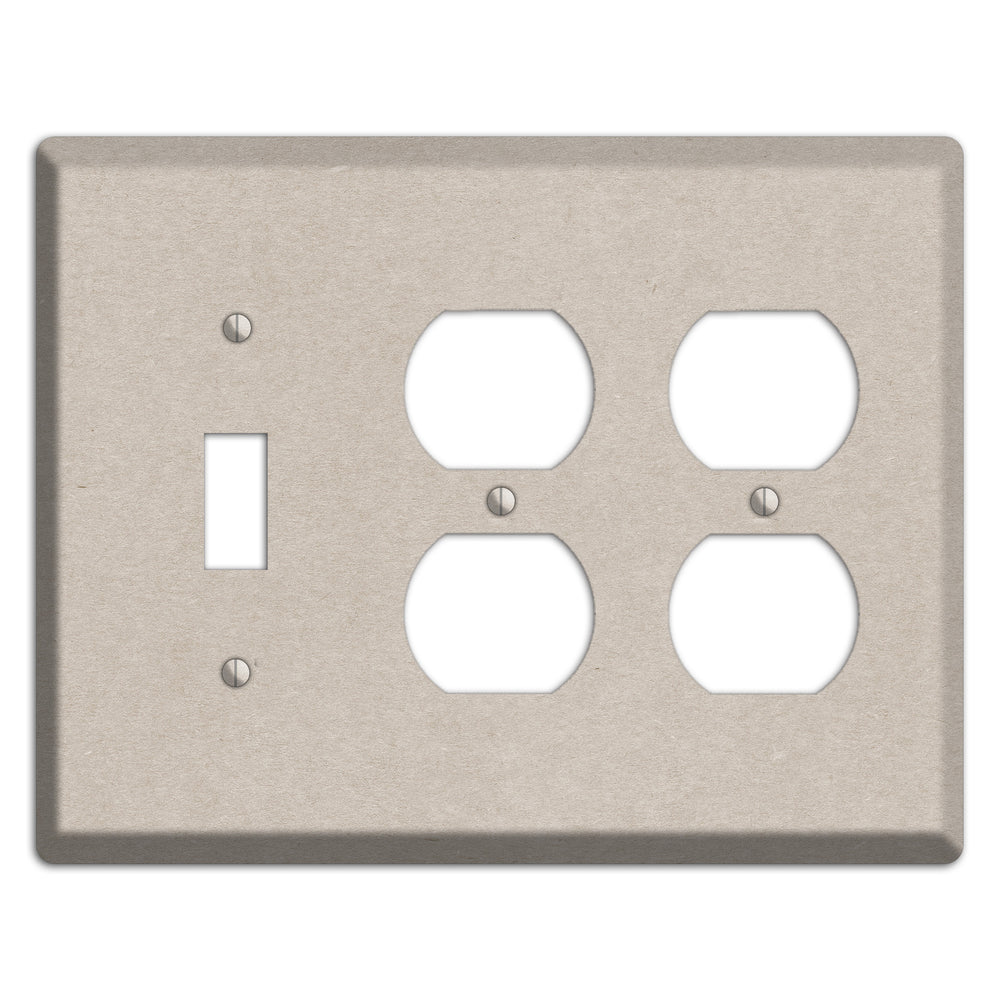 Bison Hide Kraft Toggle / 2 Duplex Wallplate