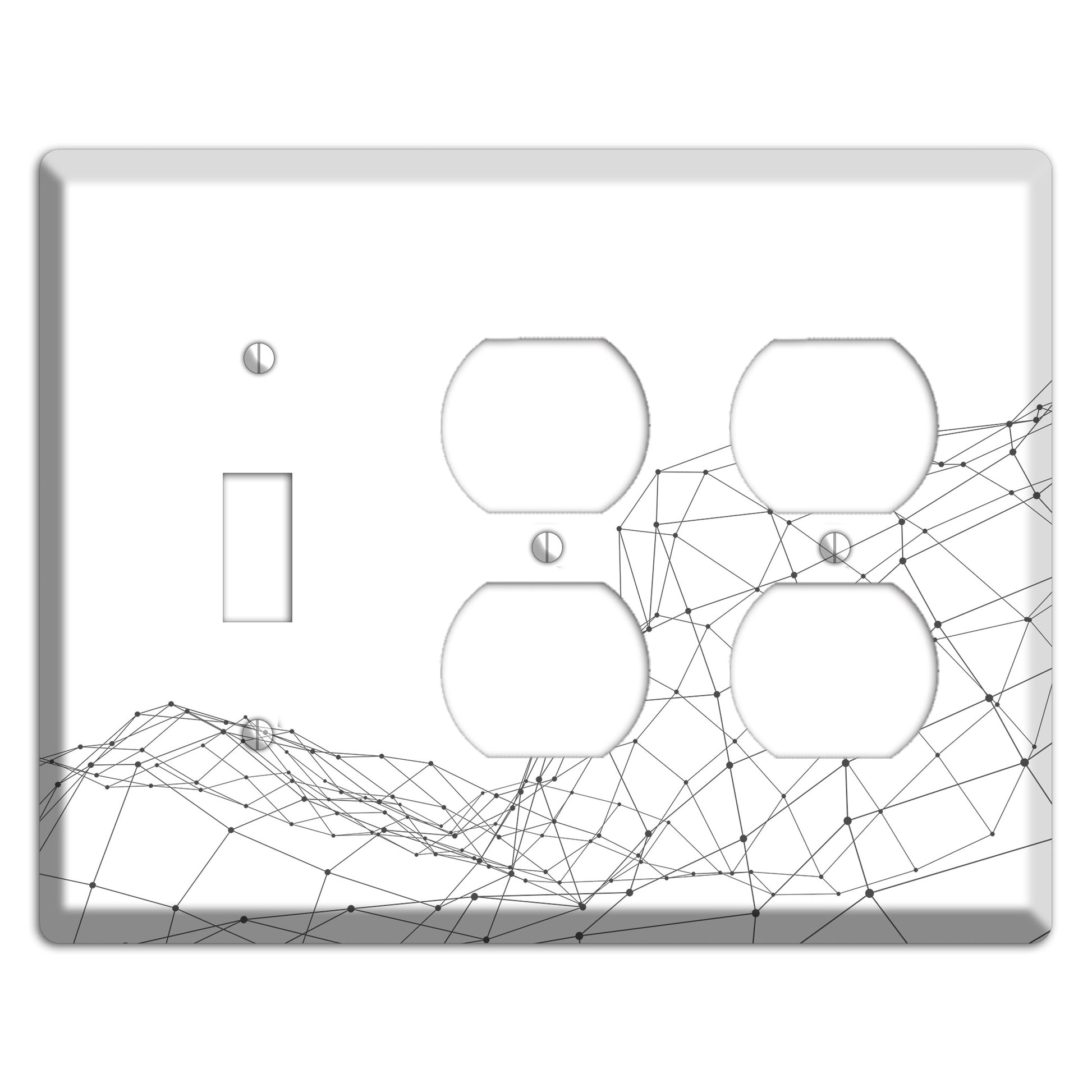 Linear H Toggle / 2 Duplex Wallplate