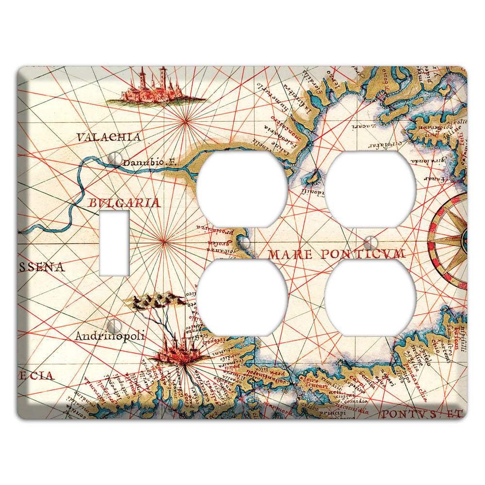 Map of Bulgaria Toggle / 2 Duplex Wallplate