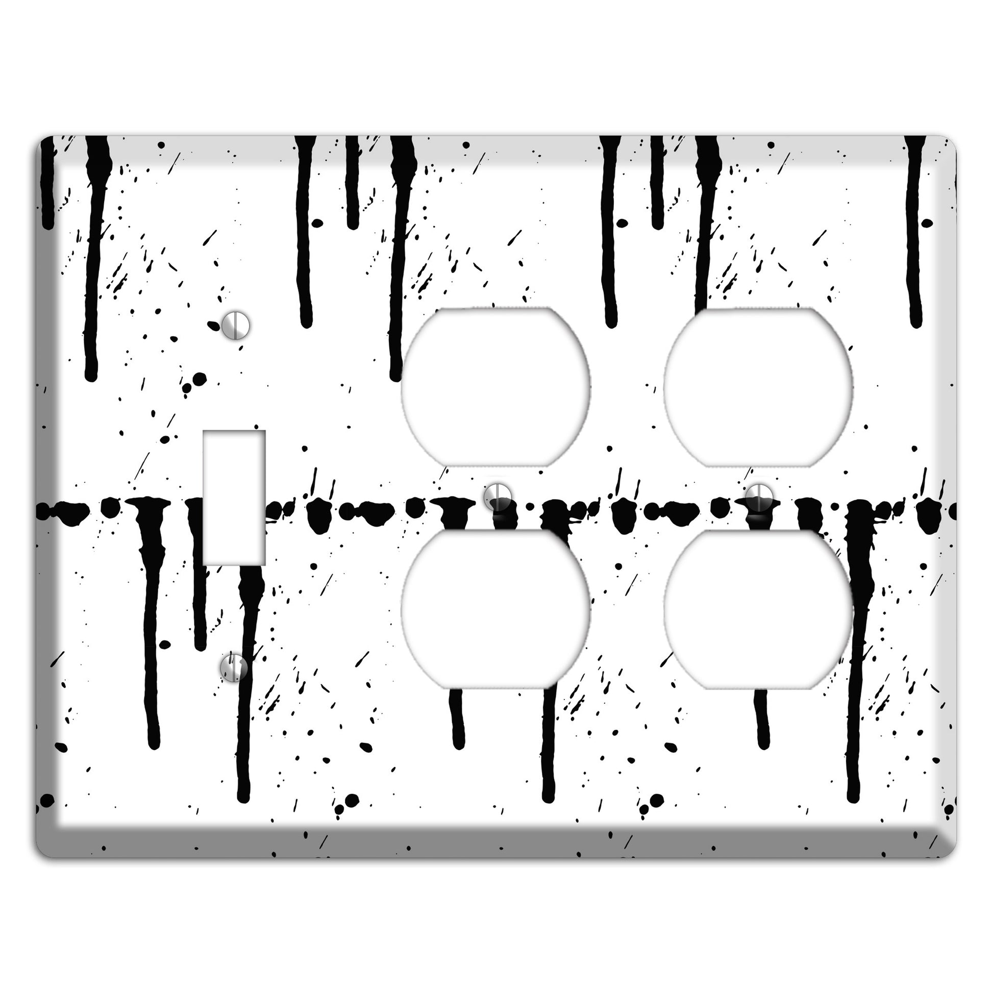 Ink Drips 2 Toggle / 2 Duplex Wallplate