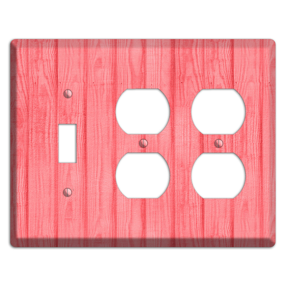 Geraldine Soft Coral Toggle / 2 Duplex Wallplate