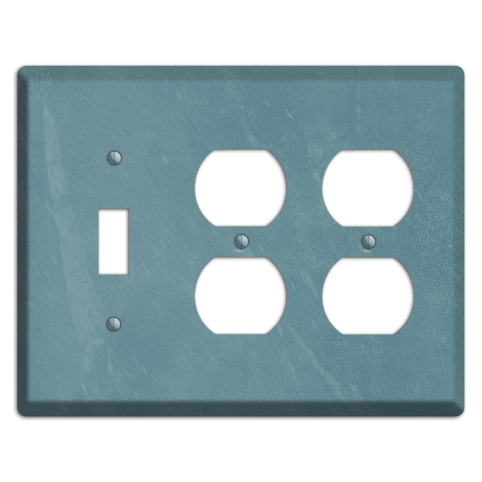 Chalk Teal Toggle / 2 Duplex Wallplate