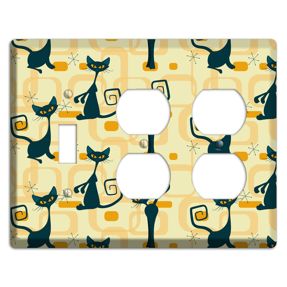 Navy Kitties Toggle / 2 Duplex Wallplate