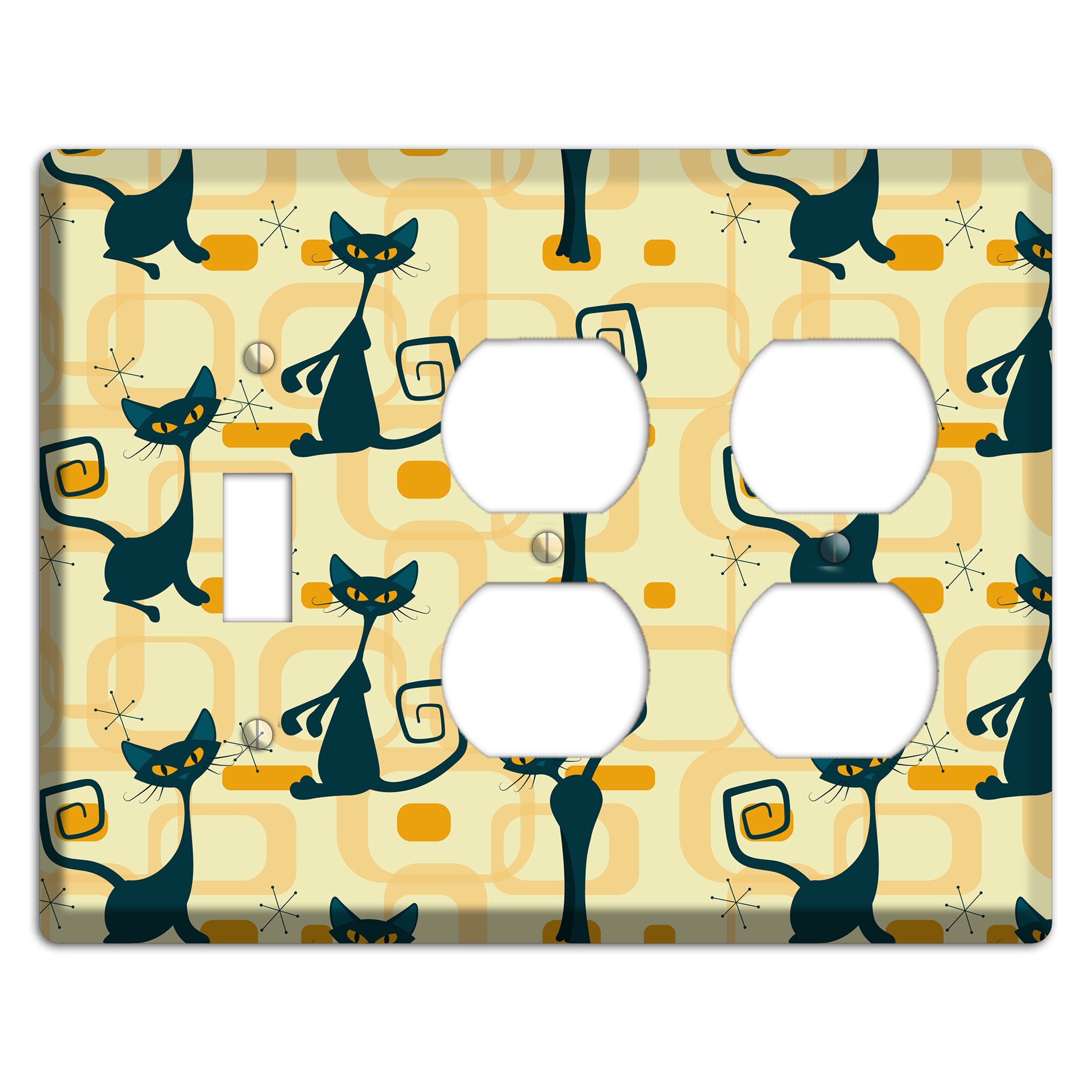 Navy Kitties Toggle / 2 Duplex Wallplate