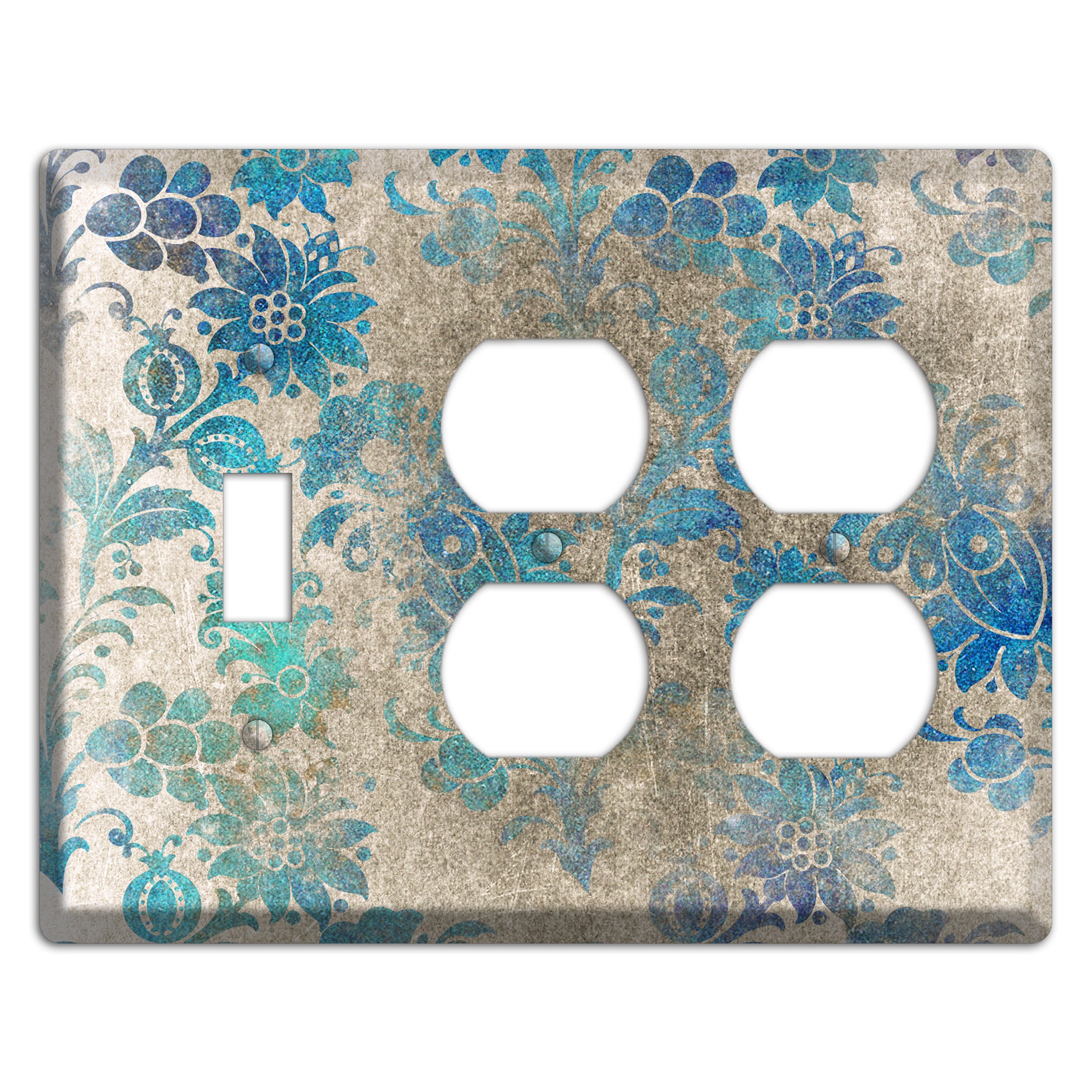 Mantle Whimsical Damask Toggle / 2 Duplex Wallplate