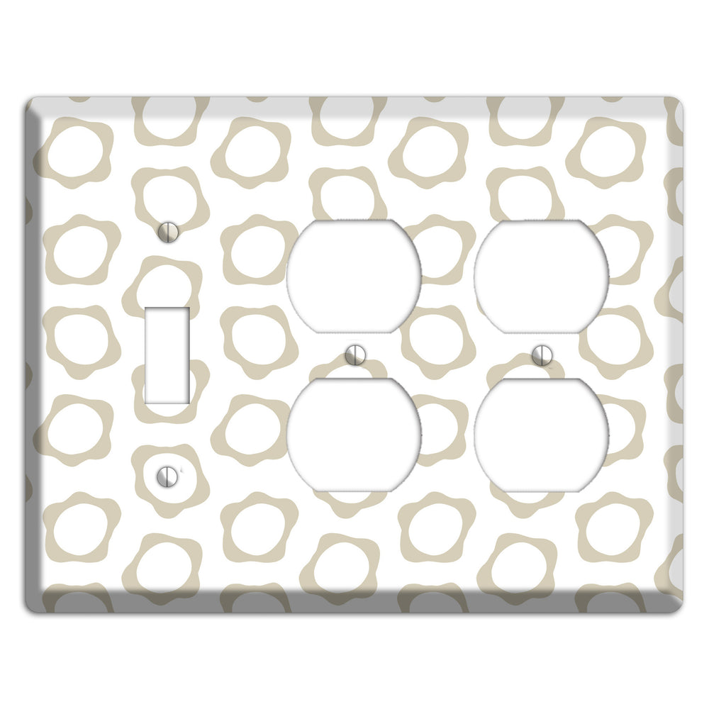 Simple Scandanavian Style X Toggle / 2 Duplex Wallplate