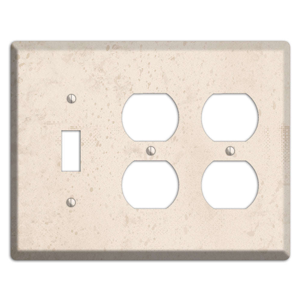 Bone Neutral Texture Toggle / 2 Duplex Wallplate