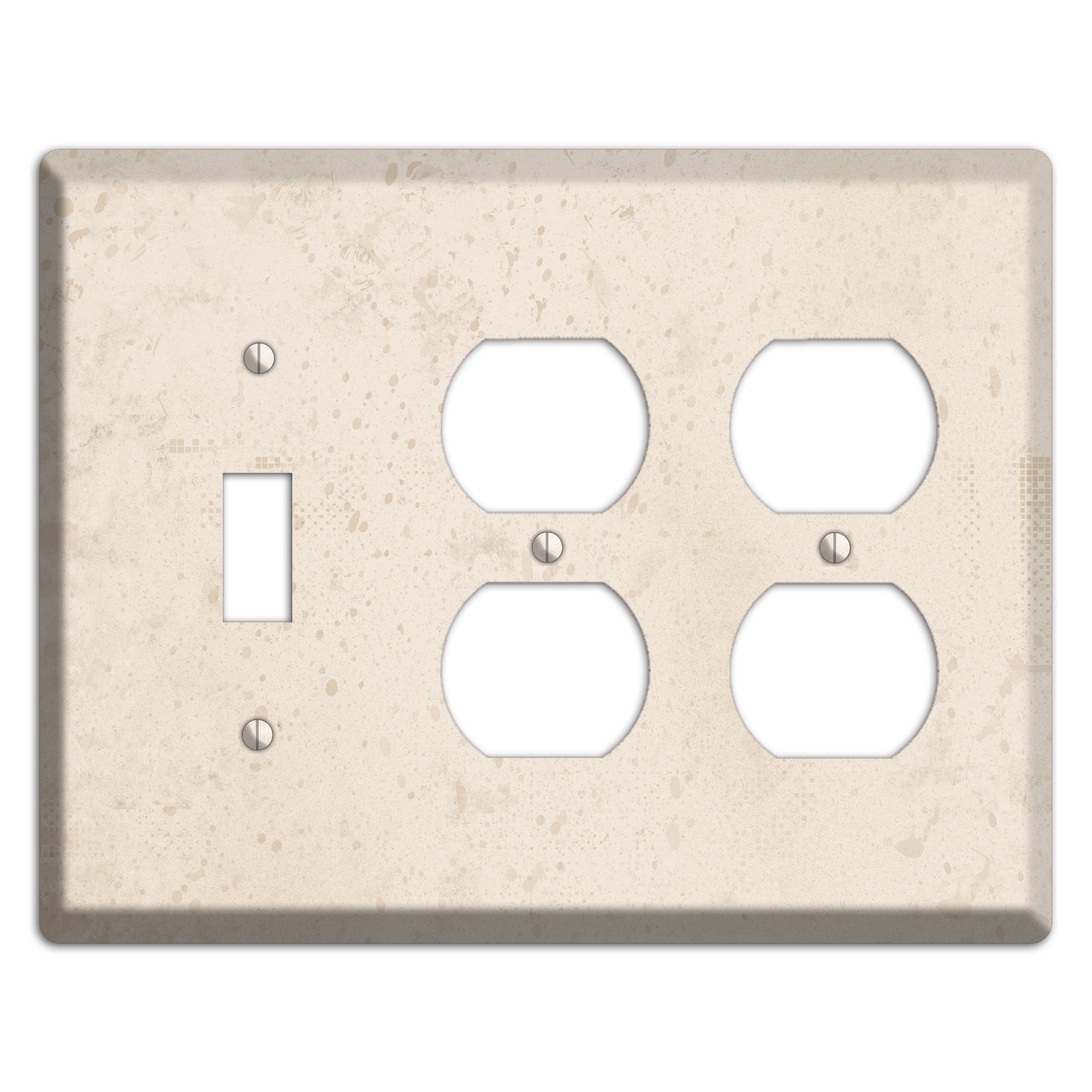 Bone Neutral Texture Toggle / 2 Duplex Wallplate