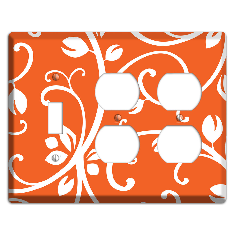 Red Bud Sprig Toggle / 2 Duplex Wallplate