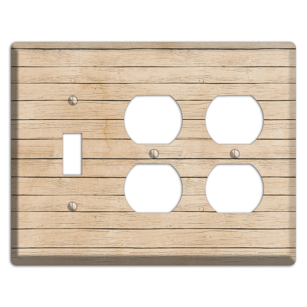Akaroa Neutral Texture Toggle / 2 Duplex Wallplate