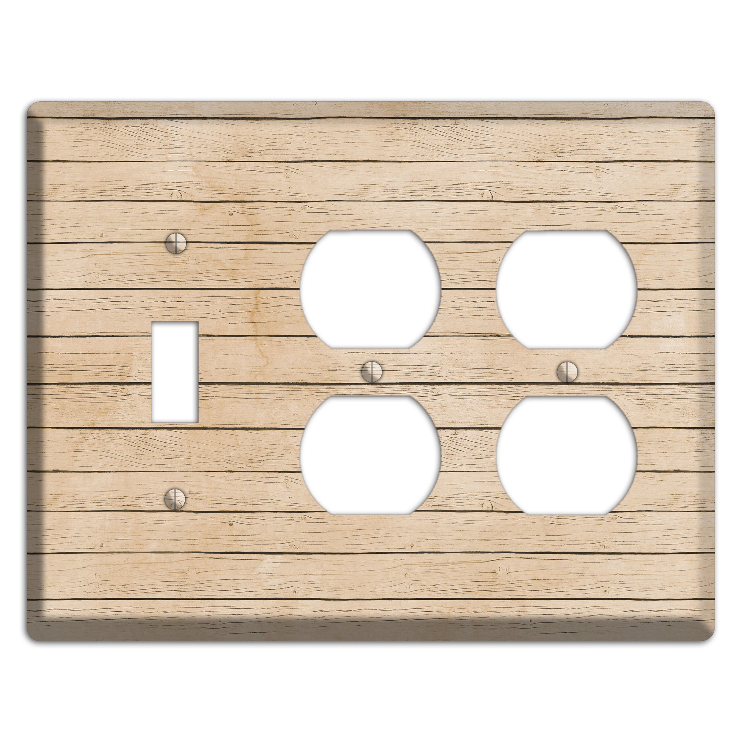 Akaroa Neutral Texture Toggle / 2 Duplex Wallplate