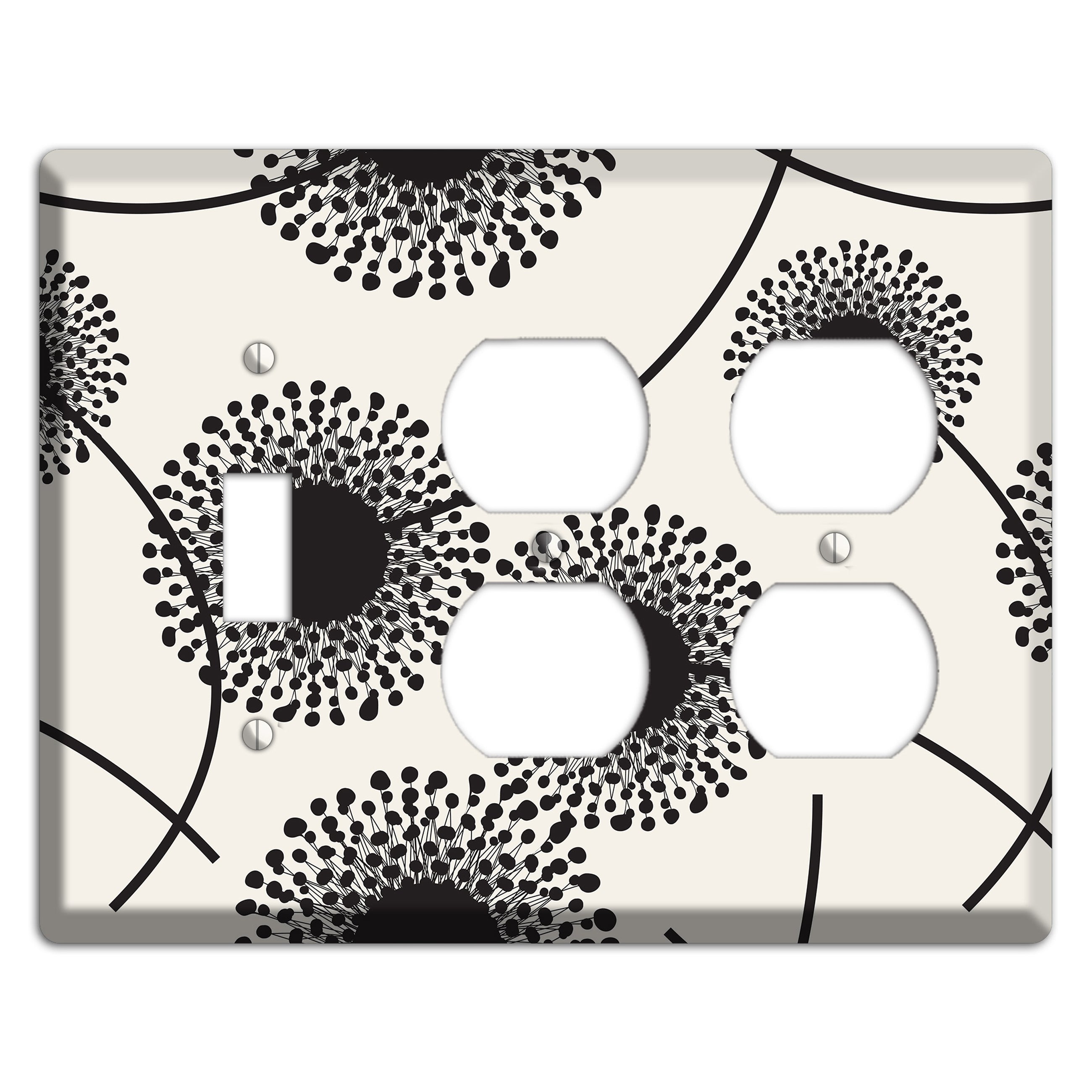 Simple Dandelion Toggle / 2 Duplex Wallplate
