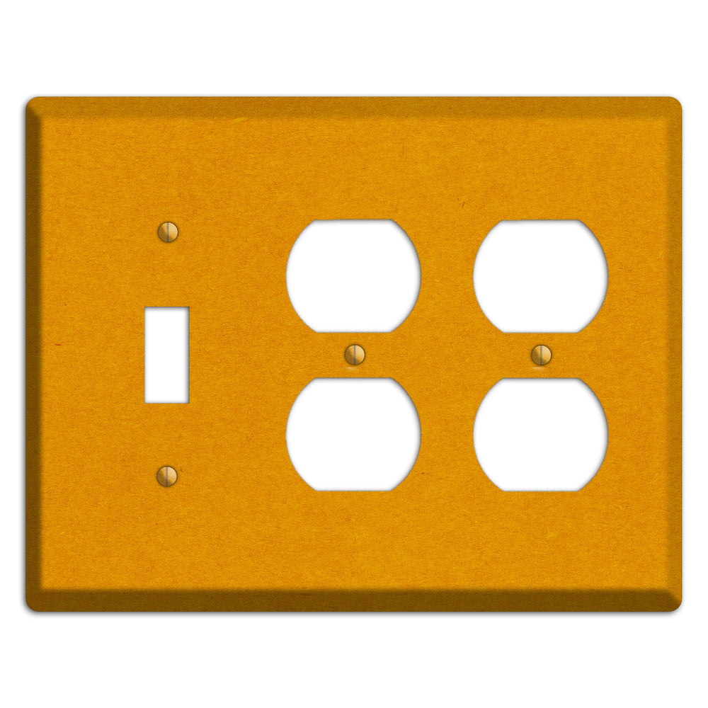 Tangerine Kraft Toggle / 2 Duplex Wallplate