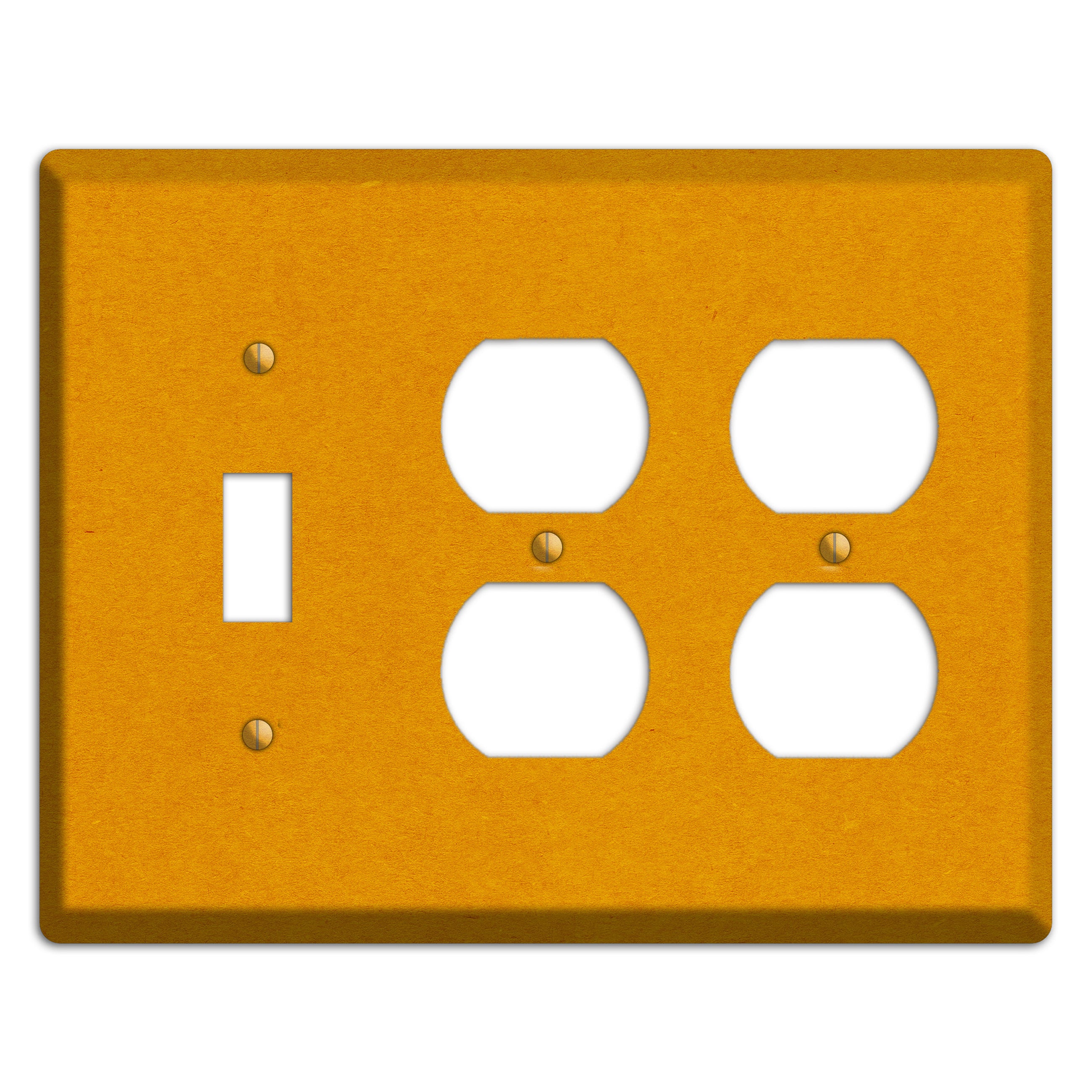 Tangerine Kraft Toggle / 2 Duplex Wallplate