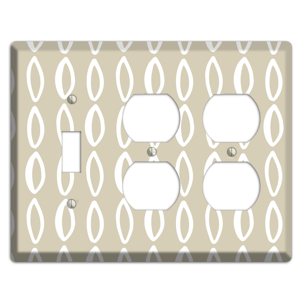 Simple Scandanavian Style Z Toggle / 2 Duplex Wallplate