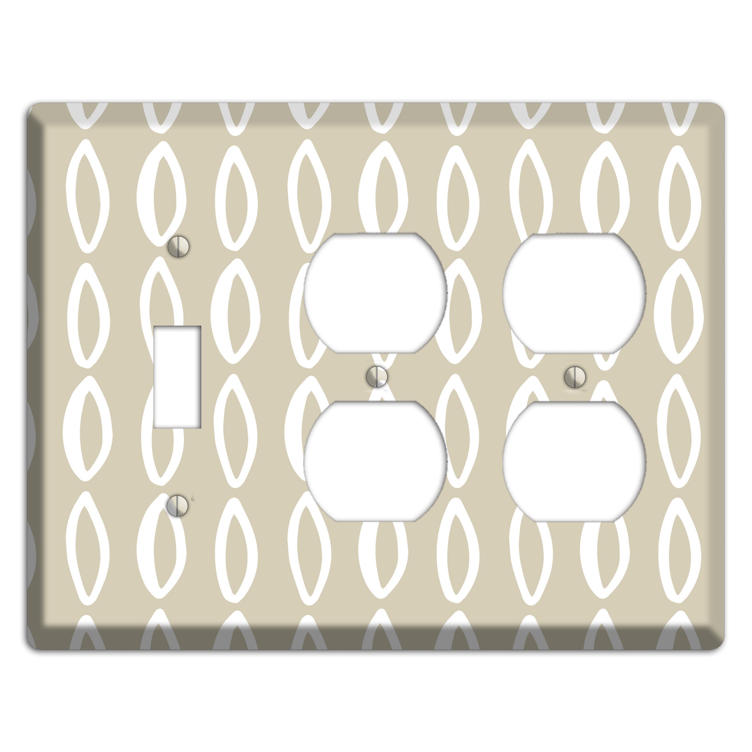 Simple Scandanavian Style Z Toggle / 2 Duplex Wallplate