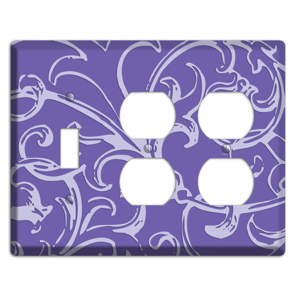 Victorian Light Purple Toggle / 2 Duplex Wallplate