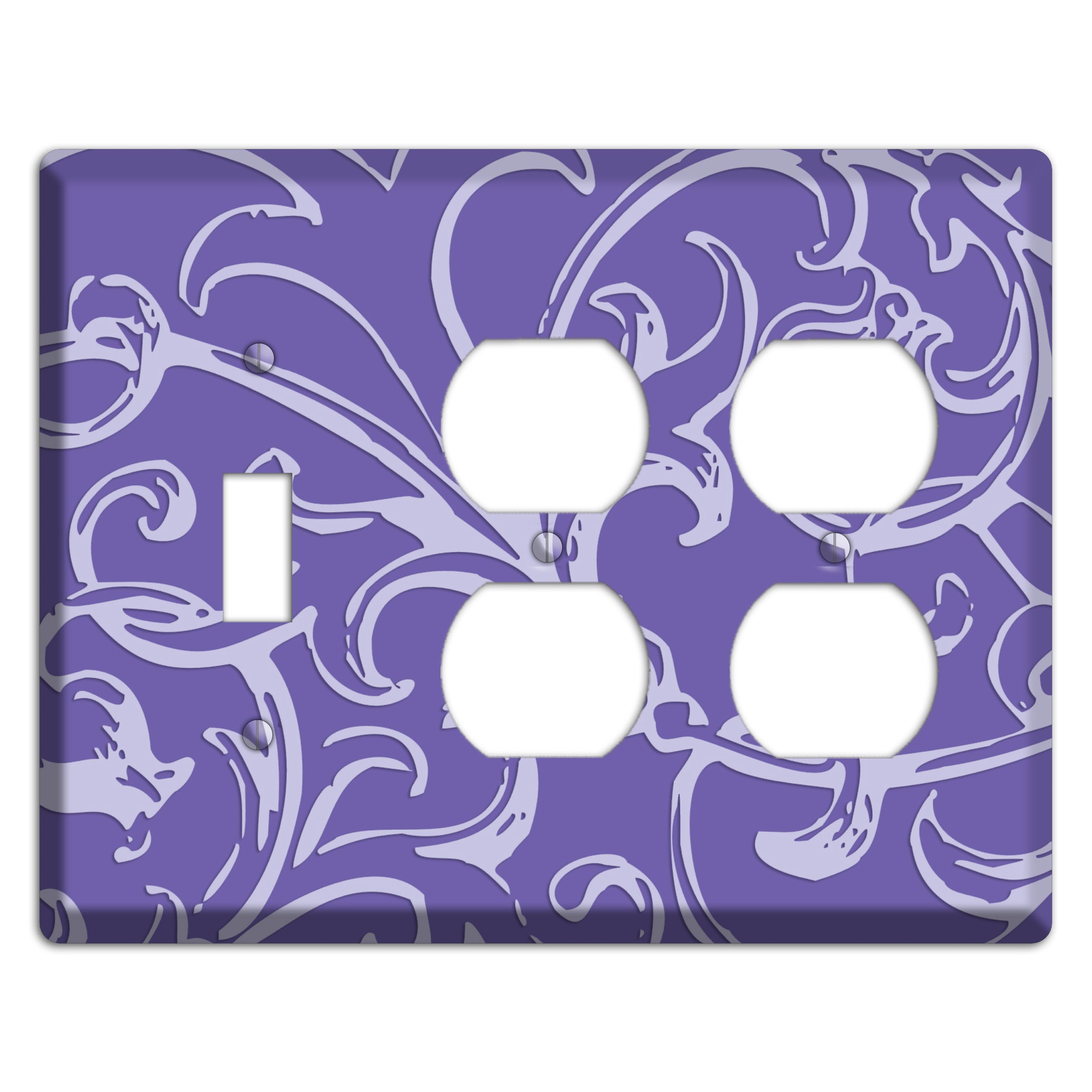 Victorian Light Purple Toggle / 2 Duplex Wallplate