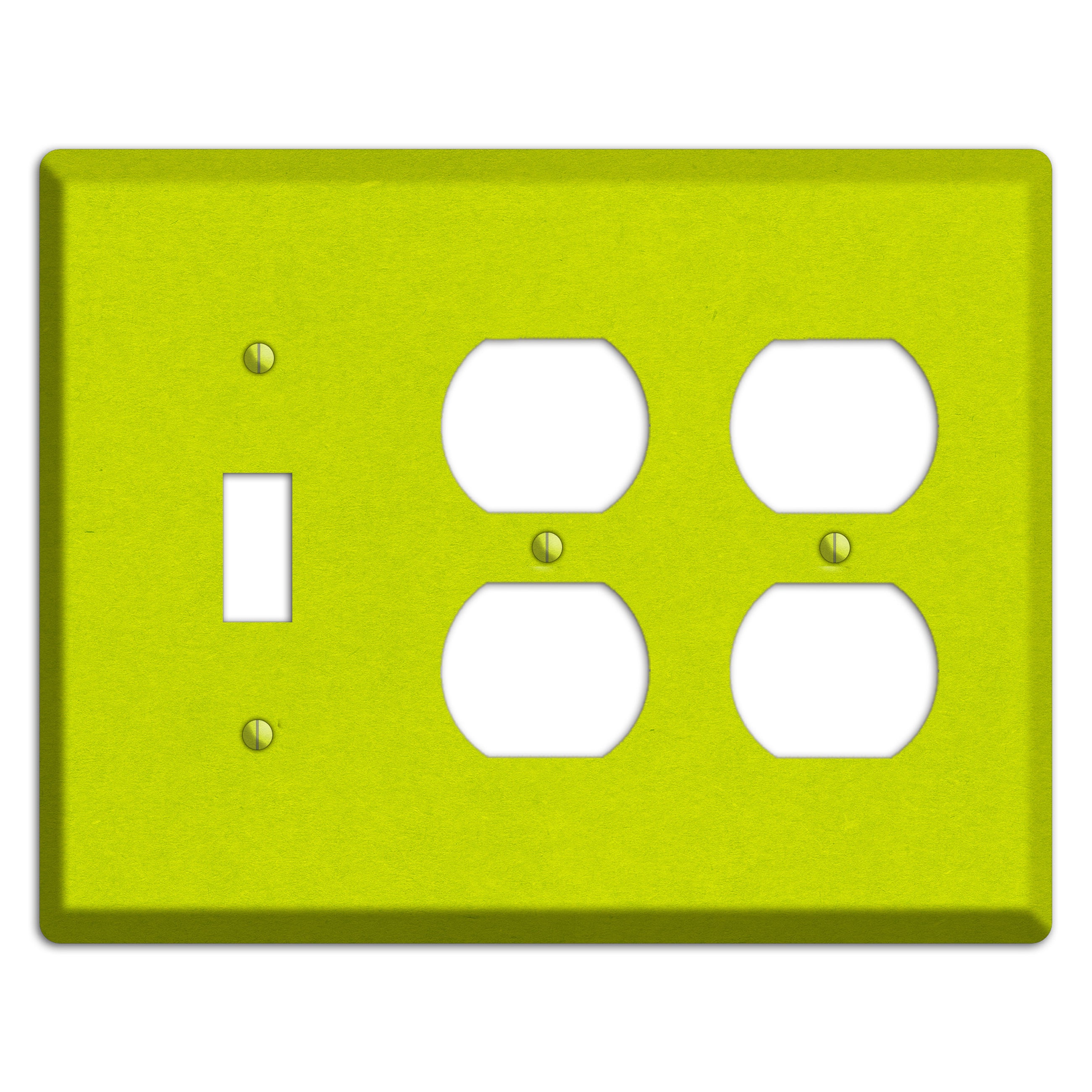 Electric Lime Kraft Toggle / 2 Duplex Wallplate