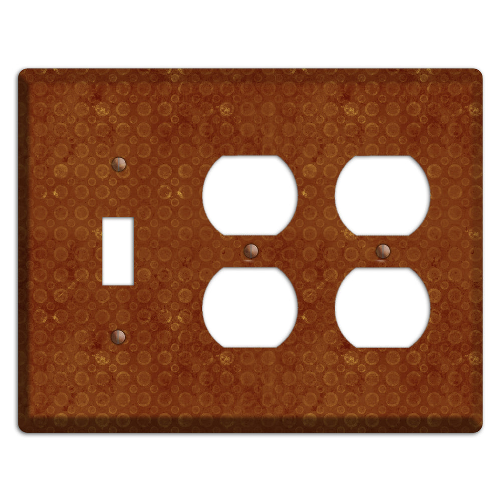 Red Circles Toggle / 2 Duplex Wallplate
