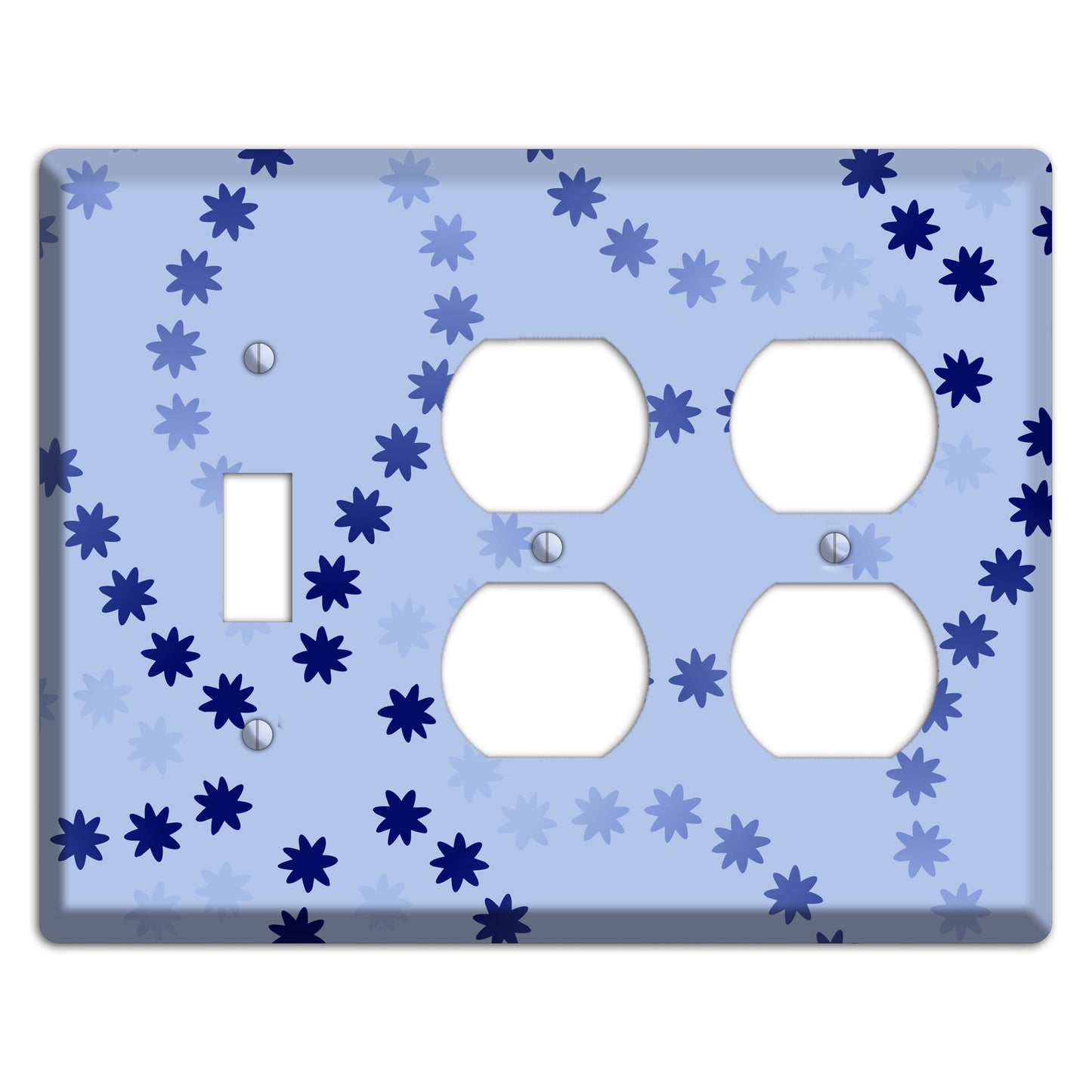 Periwinkle with Blue Constellation Toggle / 2 Duplex Wallplate