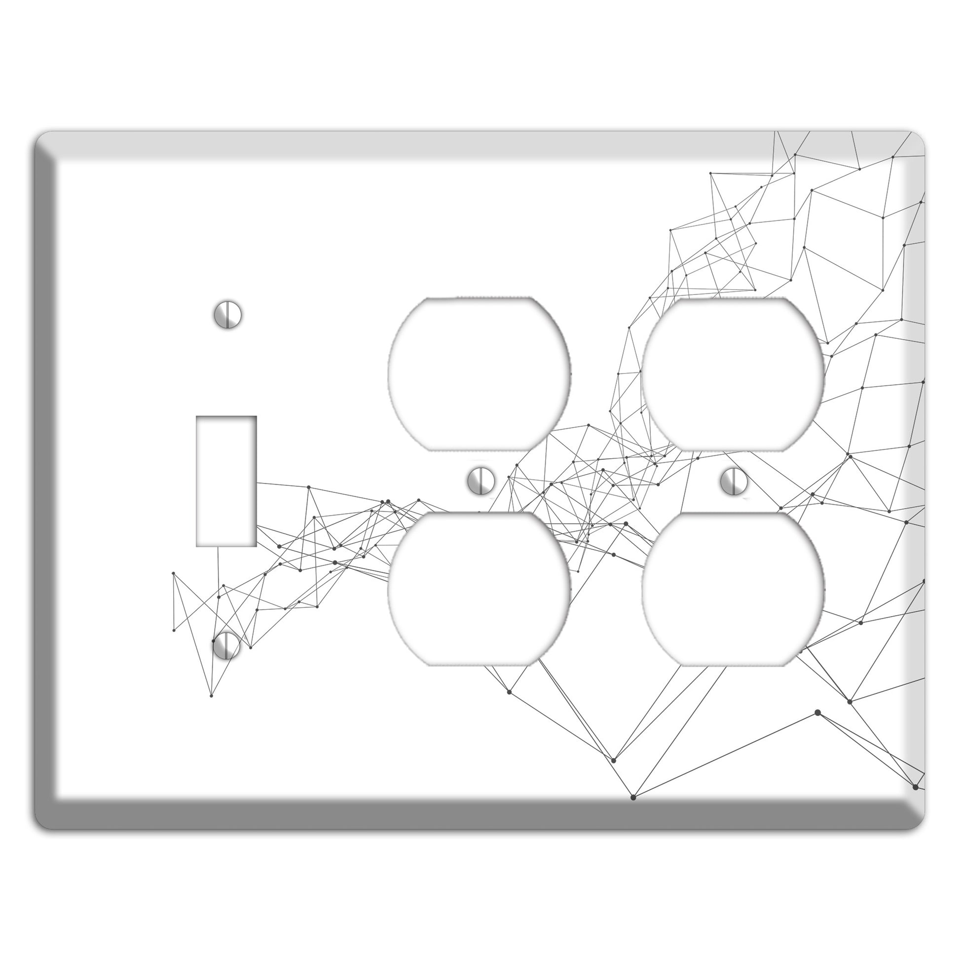 Ink Brushstrokes 7 Toggle / 2 Duplex Wallplate