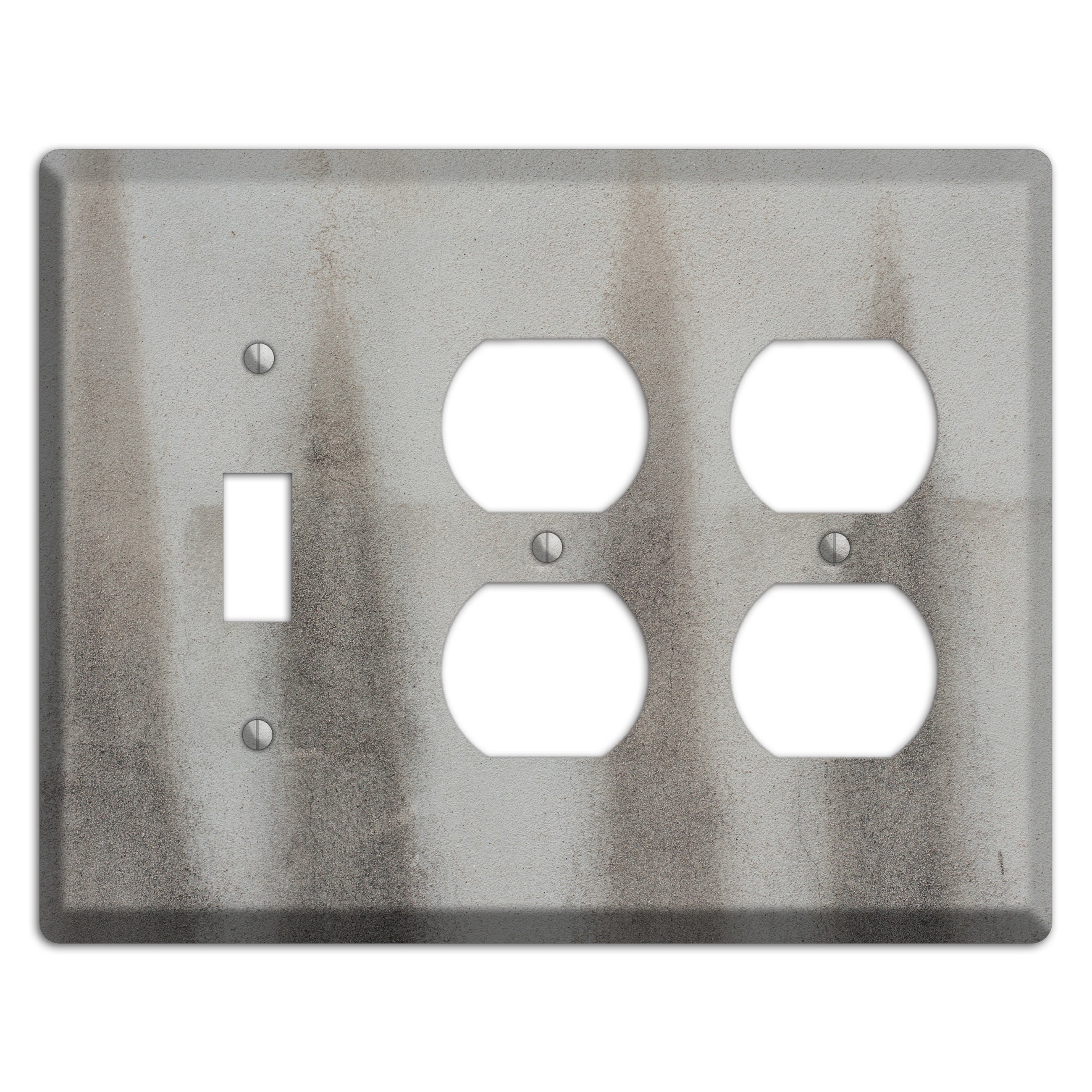 Old Concrete 17 Toggle / 2 Duplex Wallplate