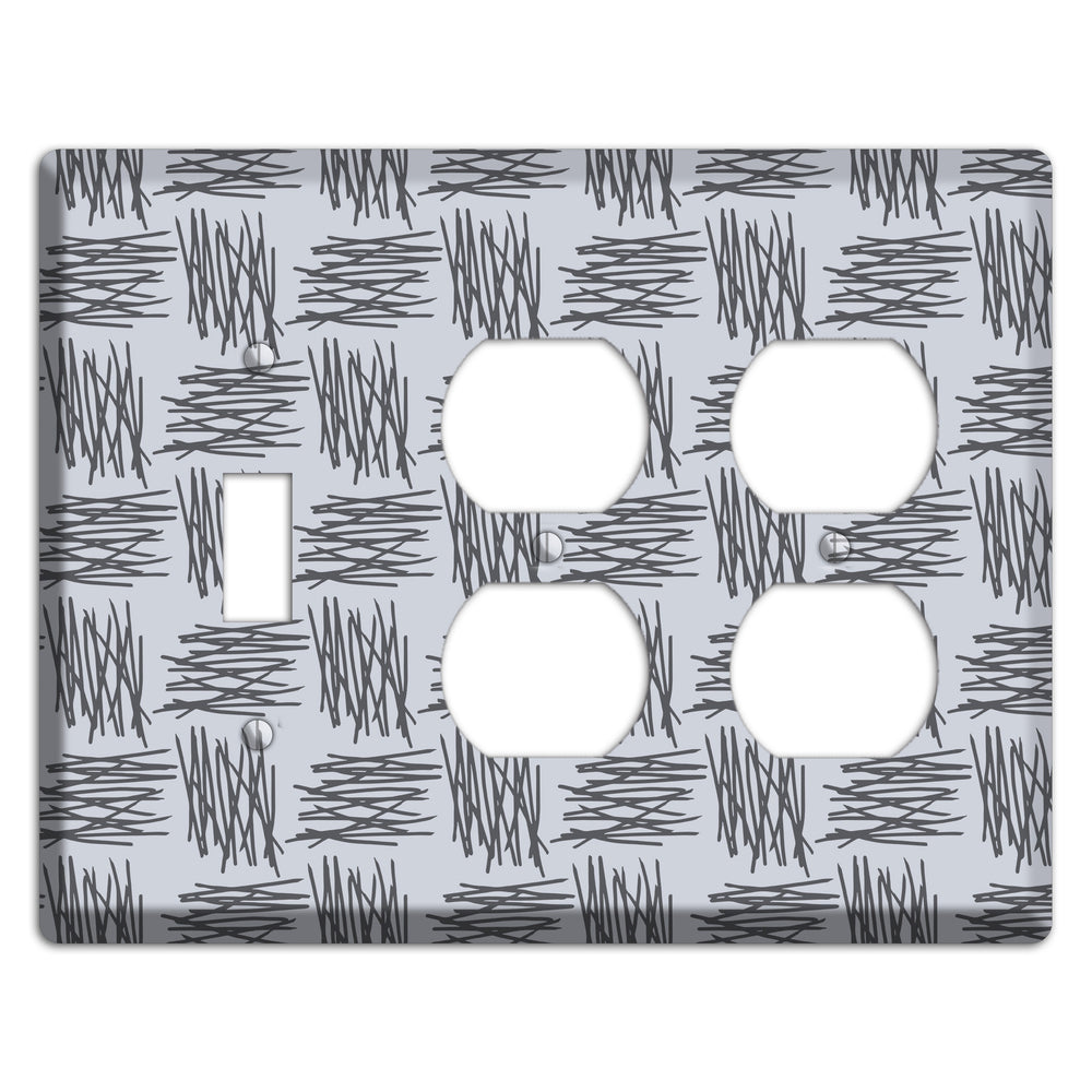 Abstract 10 Toggle / 2 Duplex Wallplate