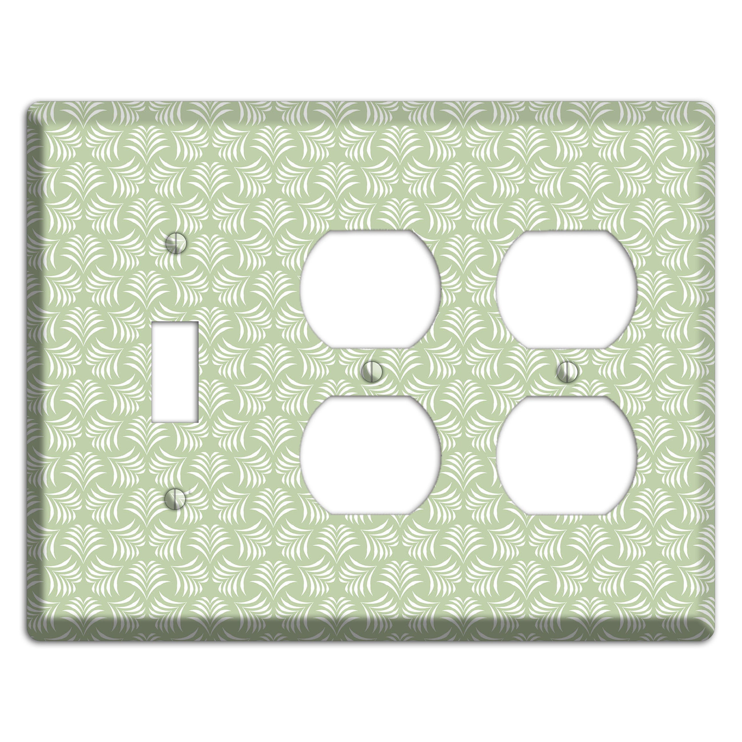 Leaves Style V Toggle / 2 Duplex Wallplate