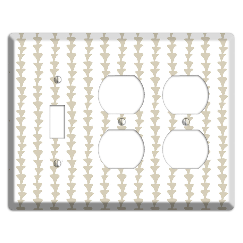 Simple Scandanavian Style A Toggle / 2 Duplex Wallplate